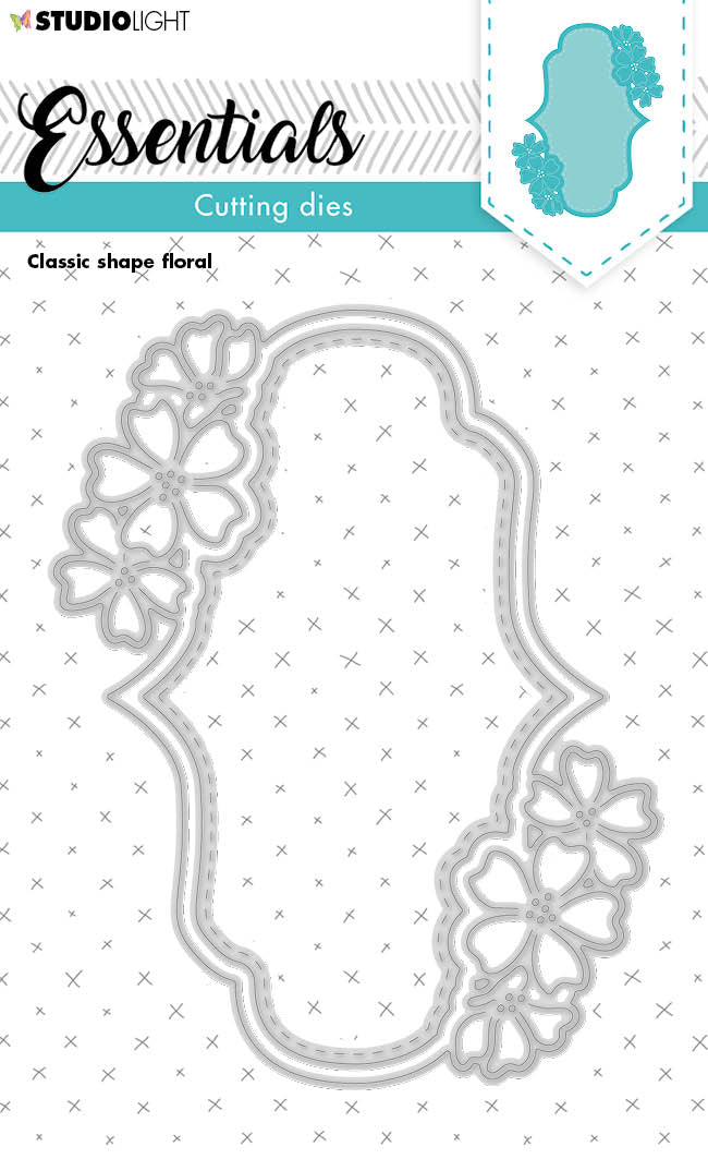 SL Cutting Die Classic Label Floral Essentials 95x122x1mm 2 PC nr.222