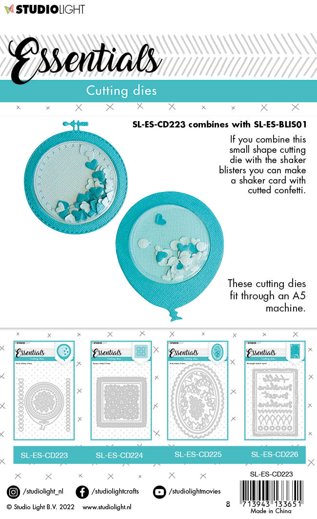 SL Cutting Die Circle Shaker Frame Essentials 95x98x1mm 8 PC nr.223