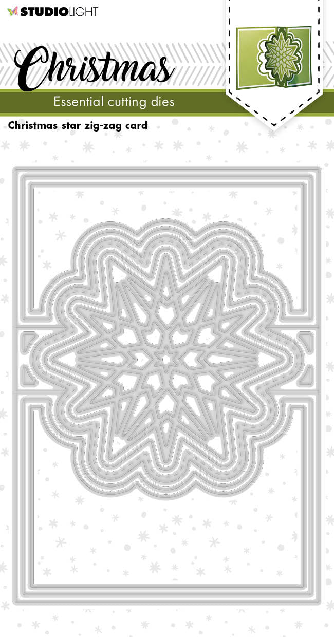 SL Cutting Dies Christmas Star Zig-Zag Card Essentials 144x102x1mm 11 PC nr.257