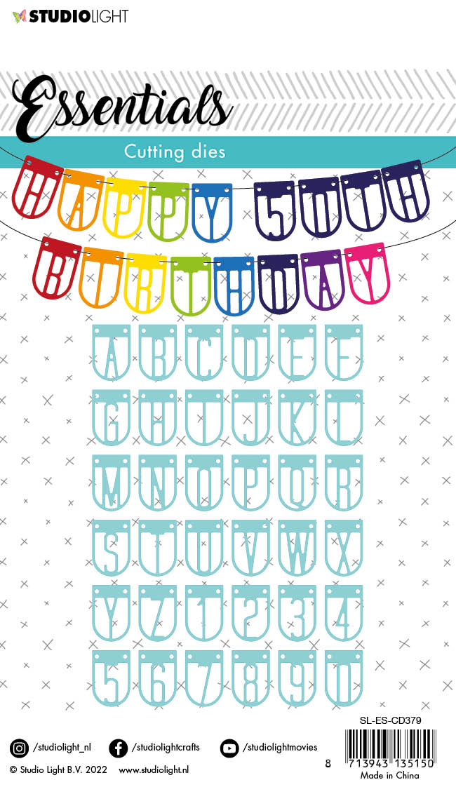 SL Cutting Dies Alphabet Garland Essentials 97x136x1mm 36 PC nr.379