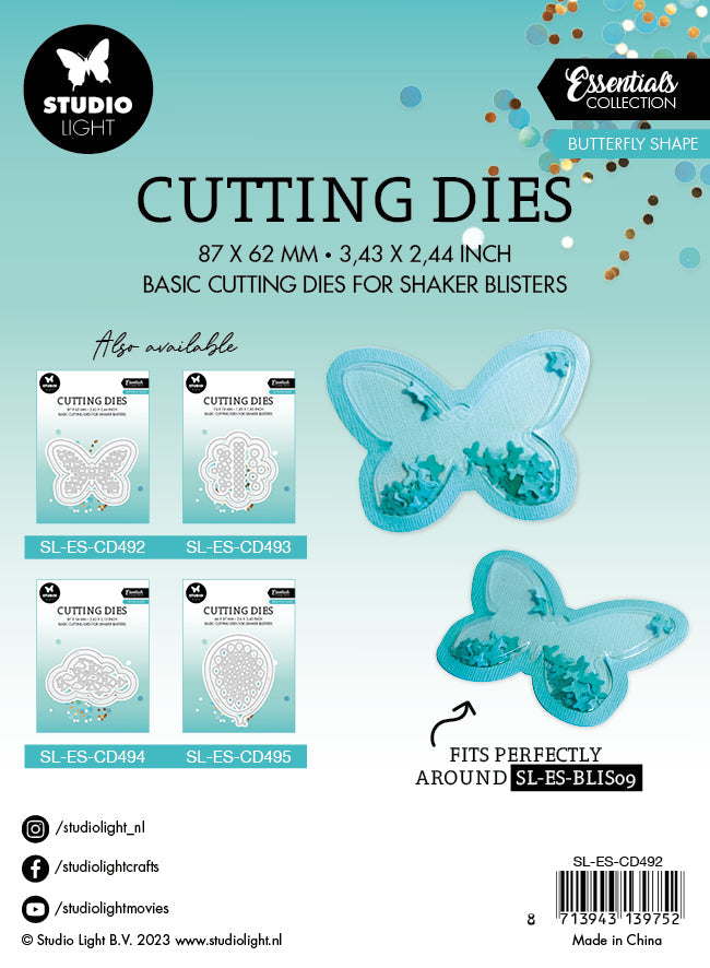 SL Cutting Die Butterfly Shape Essentials 87x62x1mm 3 PC nr.492