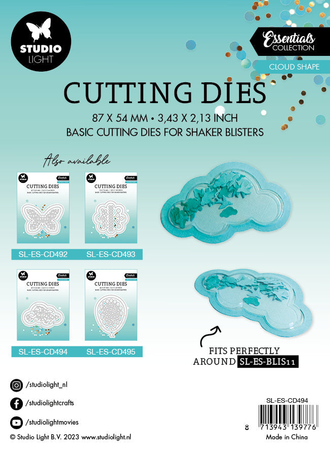 SL Cutting Die Cloud Shape Essentials 87x54x1mm 3 PC nr.494