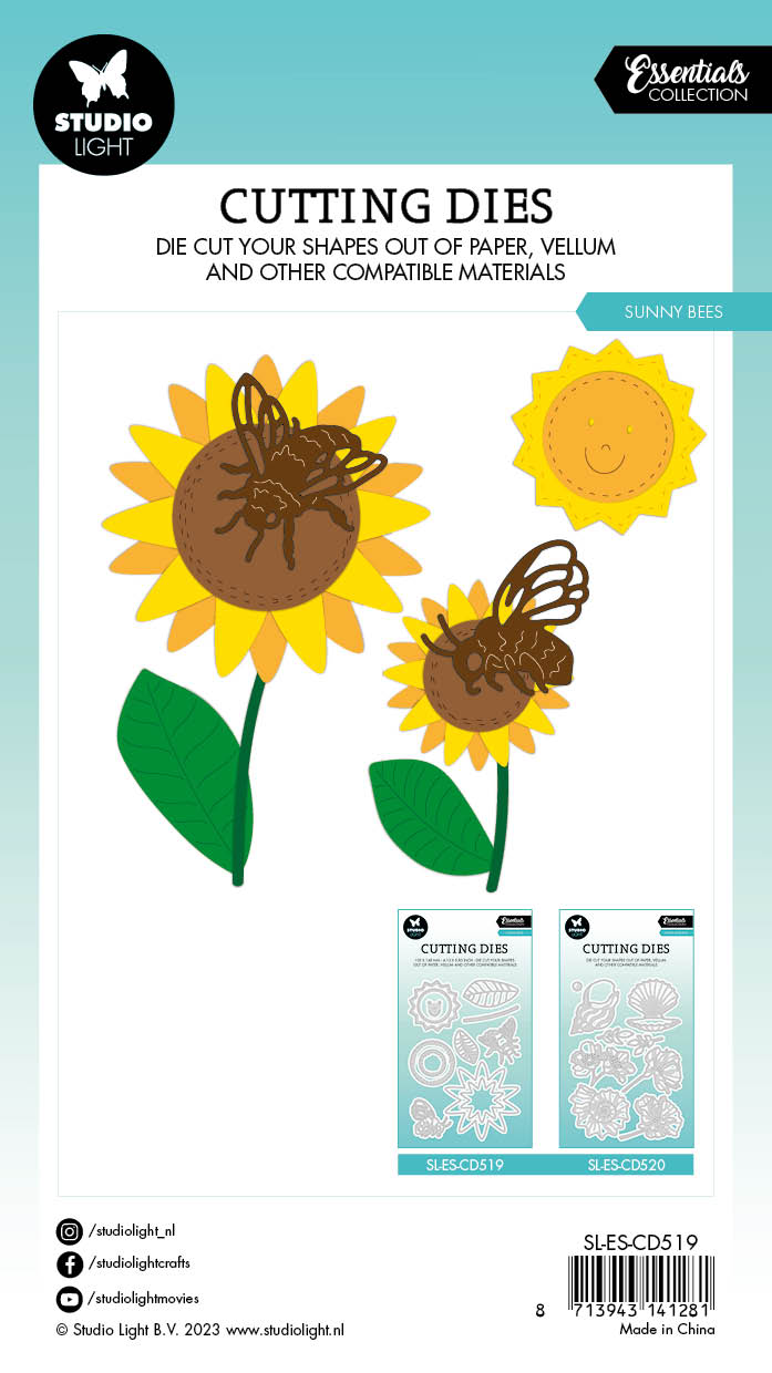 SL Cutting Dies Floral Bees Essentials 96.2x139x1mm 12 PC nr.519