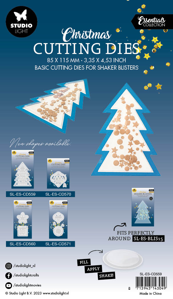 SL Cutting Dies Christmas Tree Essentials 85x115x1mm 3 PC nr.559