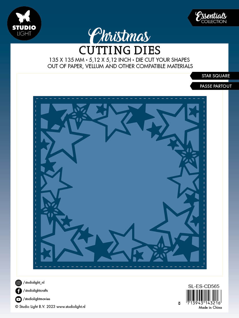 SL Cutting Die Star Square Essentials 135x135x1mm 2 PC nr.565