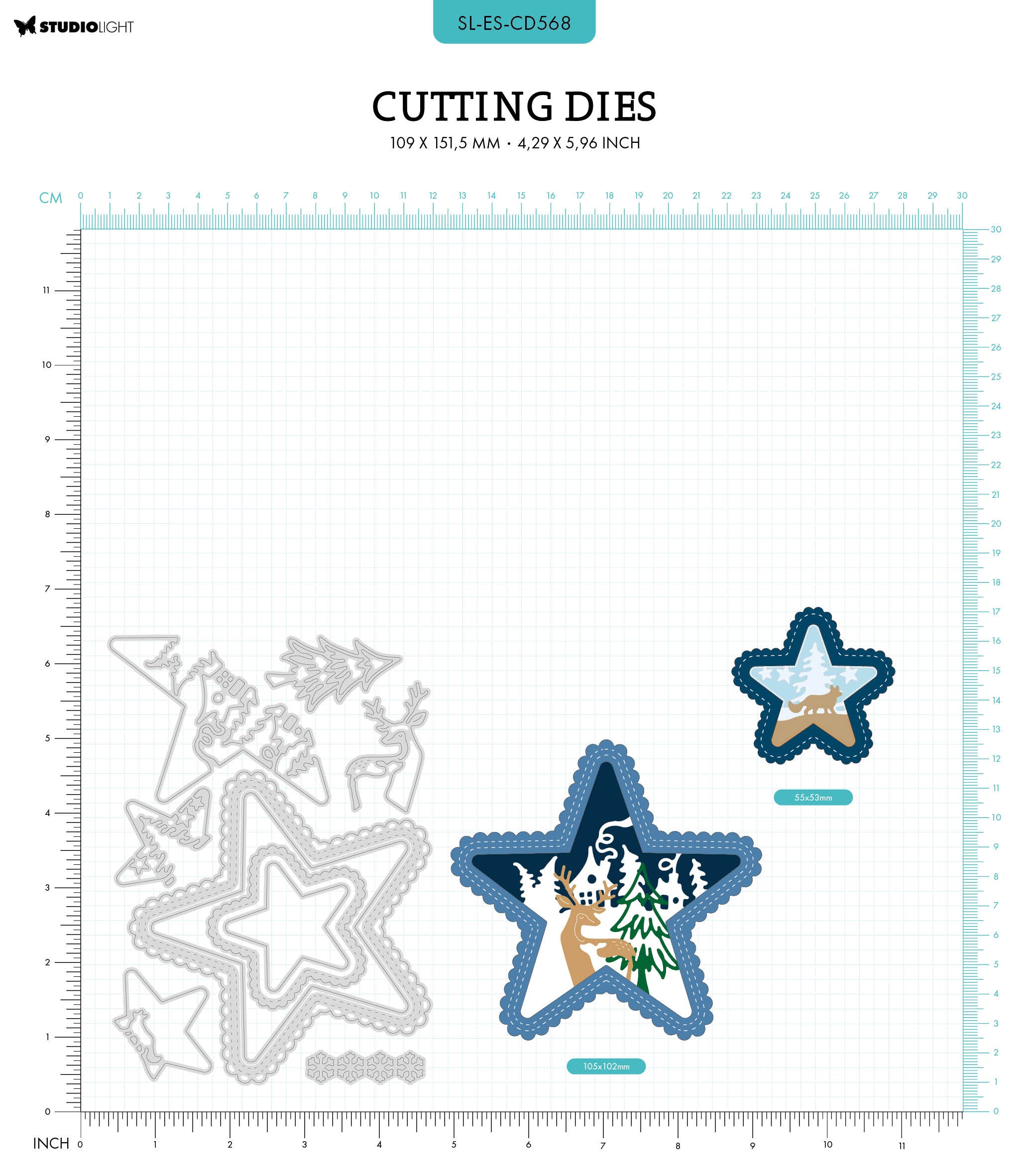 SL Cutting Die Star Scenery Essentials 109x151,5x1mm 10 PC nr.568