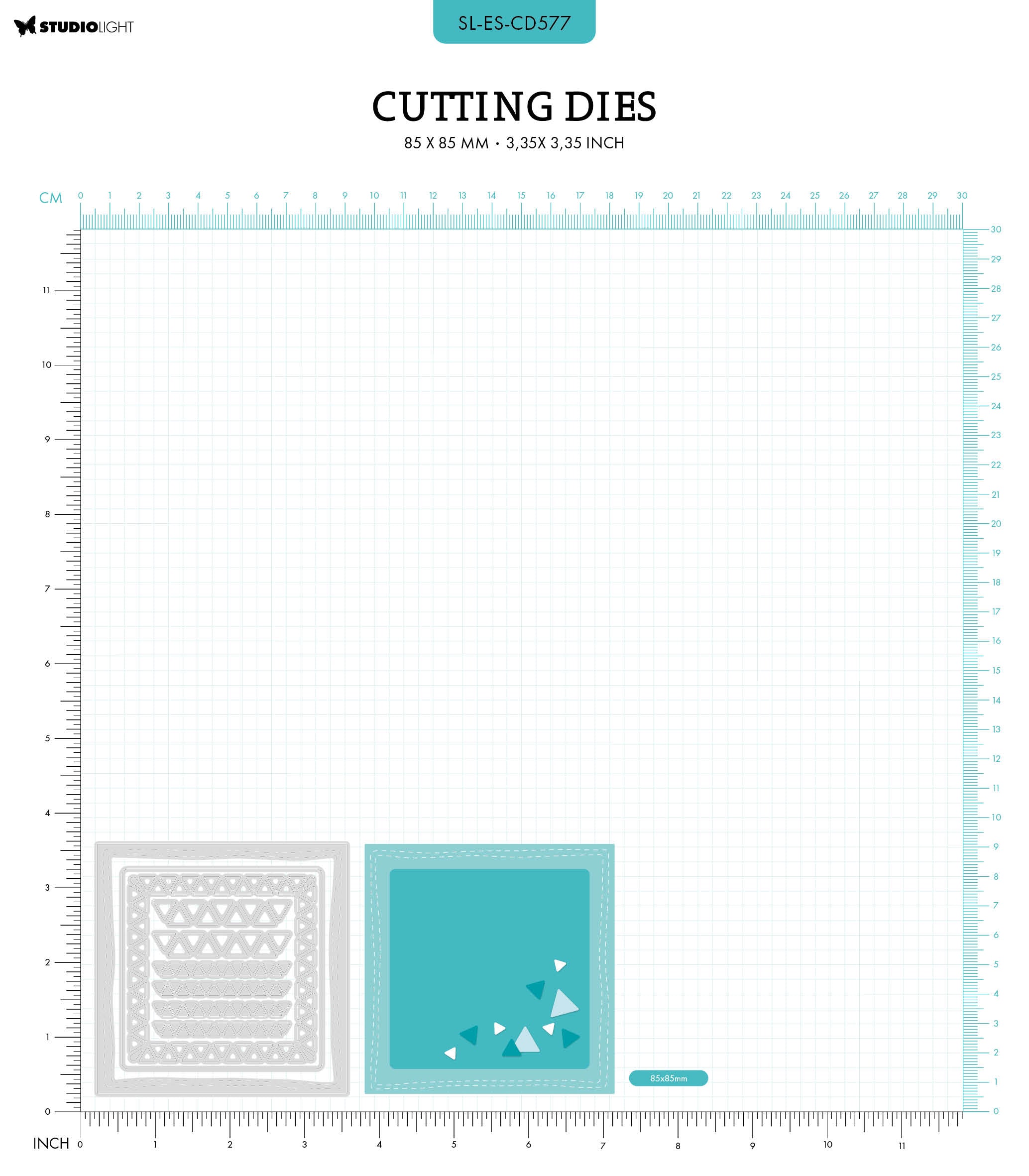 SL Cutting Die Square Shape Essentials 85x85x1mm 9 PC nr.577