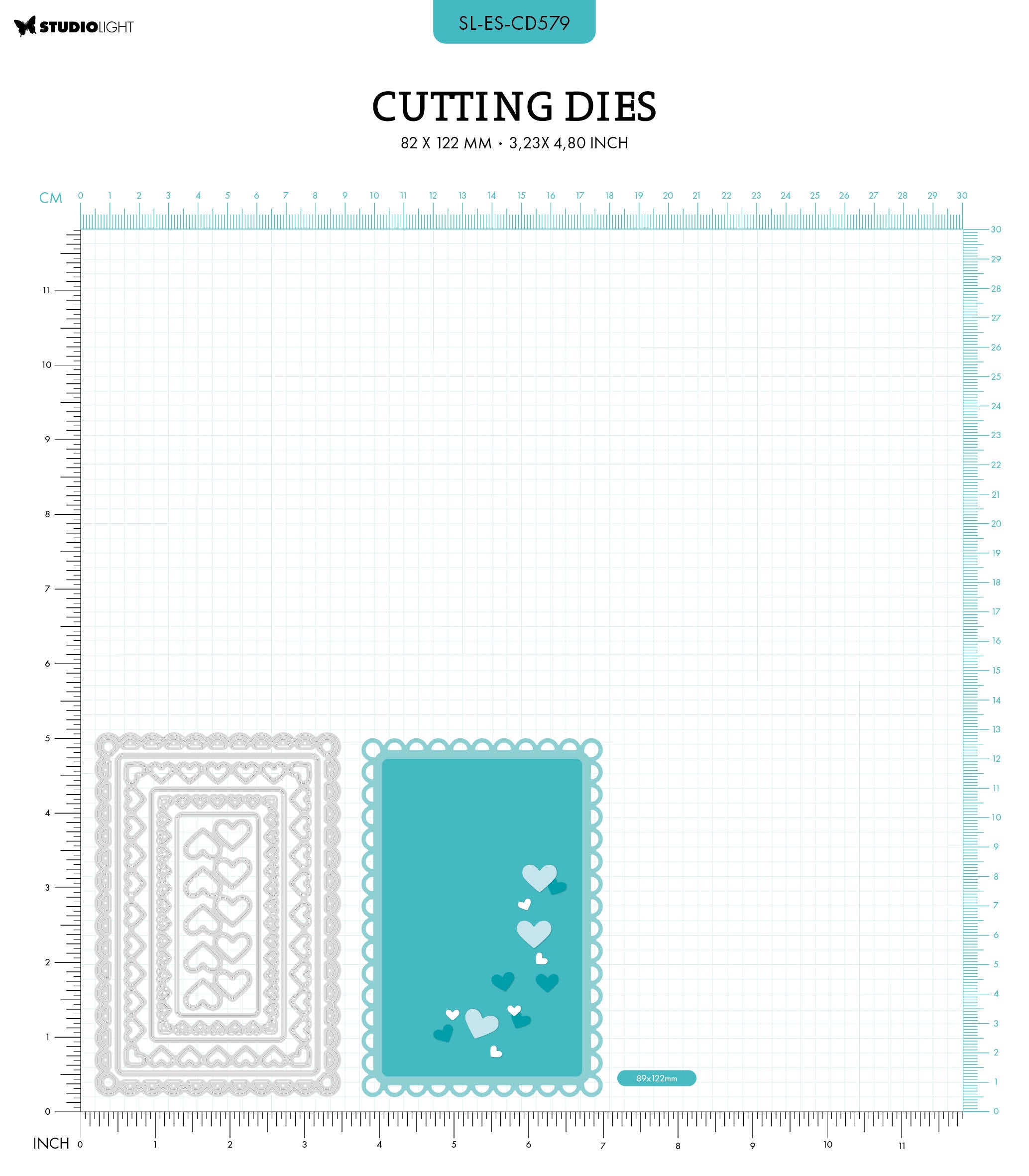 SL Cutting Die Rectangle Shape Essentials 82x122x1mm 7 PC nr.579