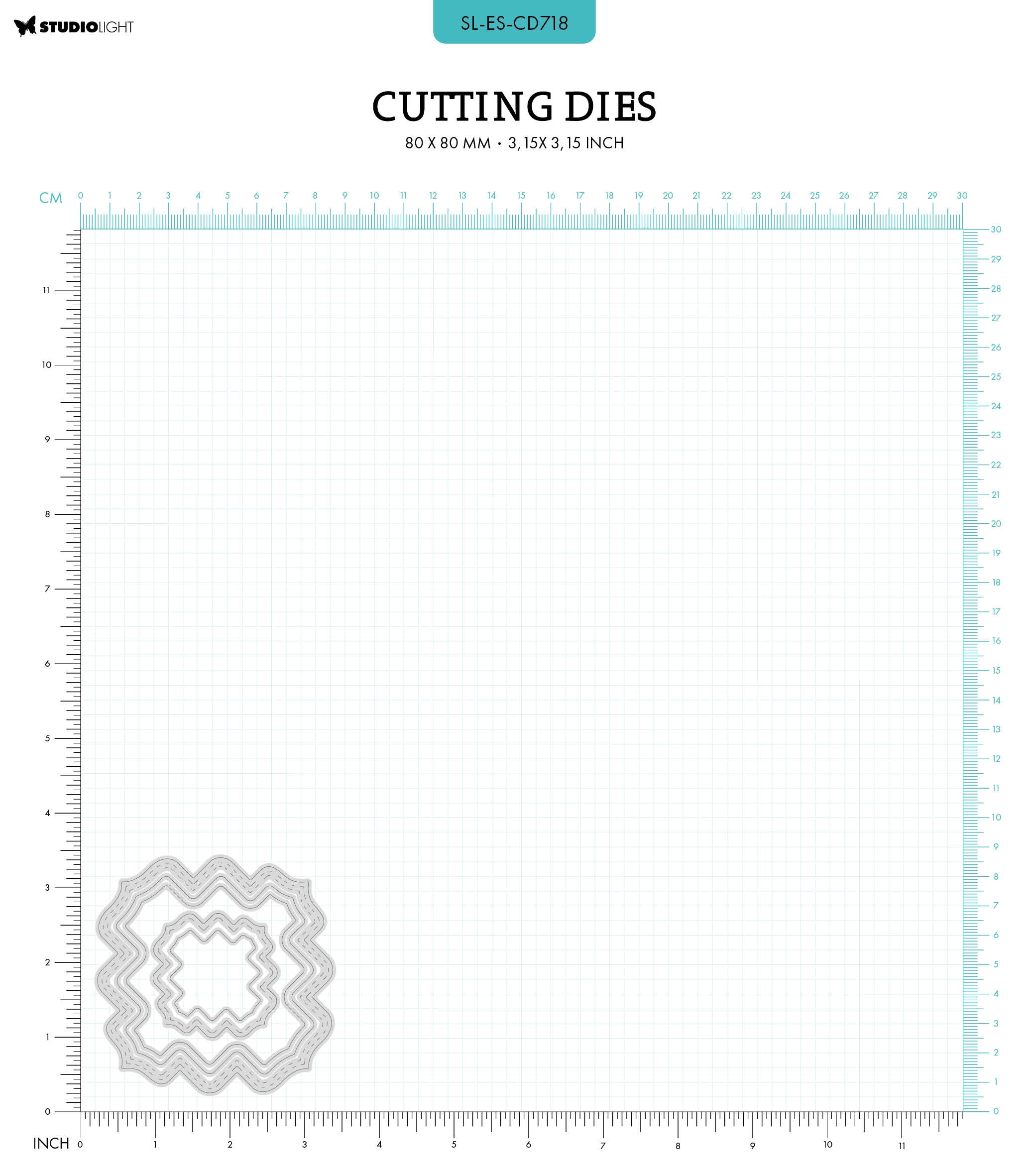 SL Cutting Dies Bracket Shape Essentials 80x80x1mm 5 PC nr.718