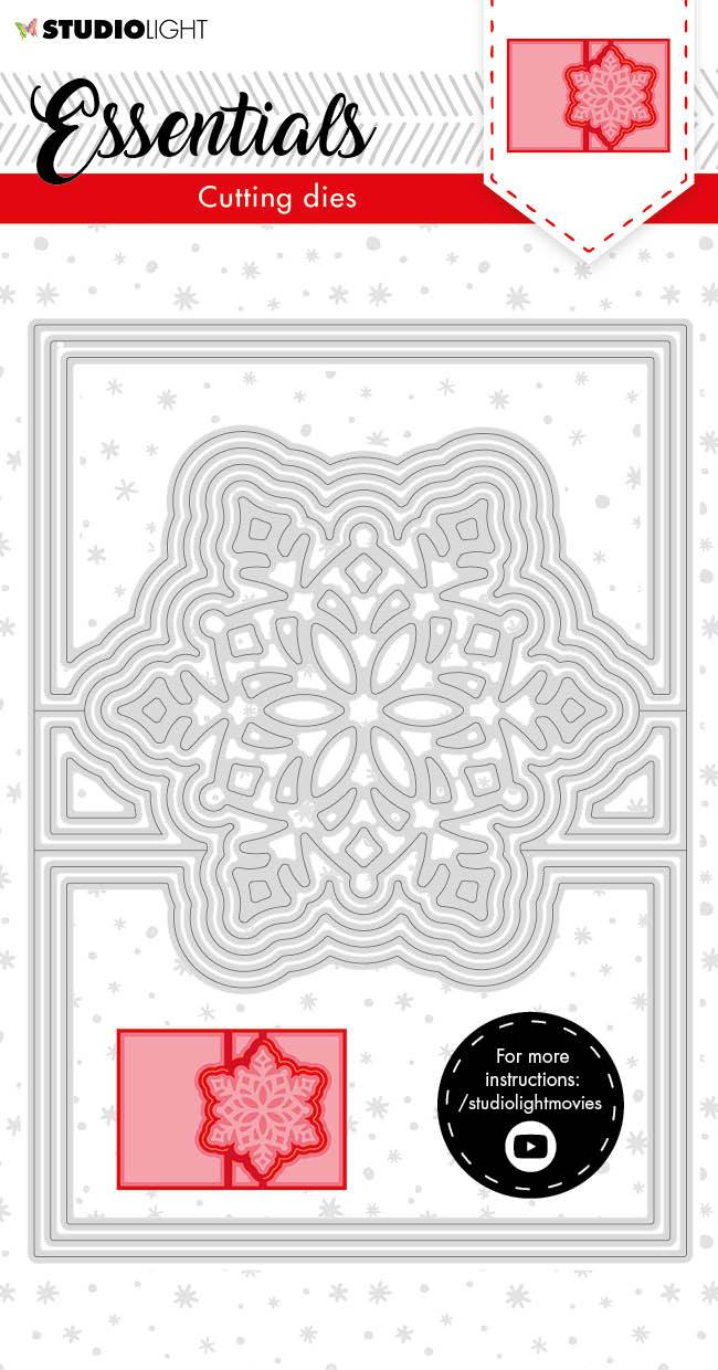 SL Cutting Die Christmas Card Shape Mini Snowflake Essentials 143x100mm nr.71