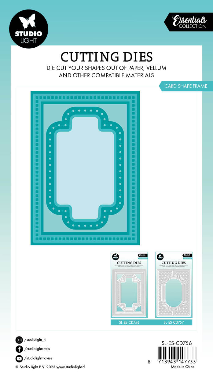 SL Cutting Dies Card Shape Frame Essentials 105x148x1mm 9 PC nr.756