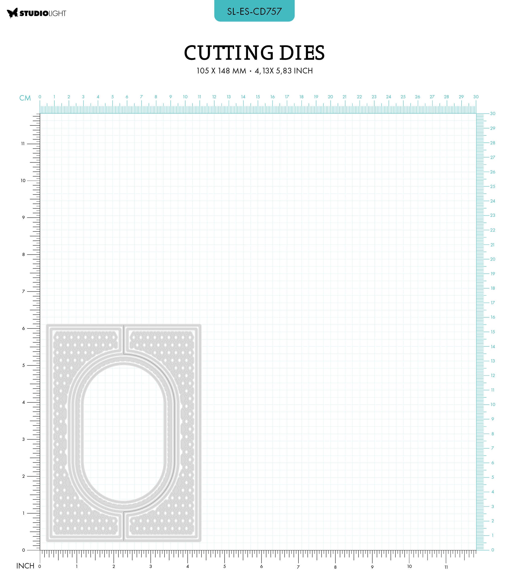 SL Cutting Dies Oval Gate Shape Essentials 105x148x1mm 7 PC nr.757