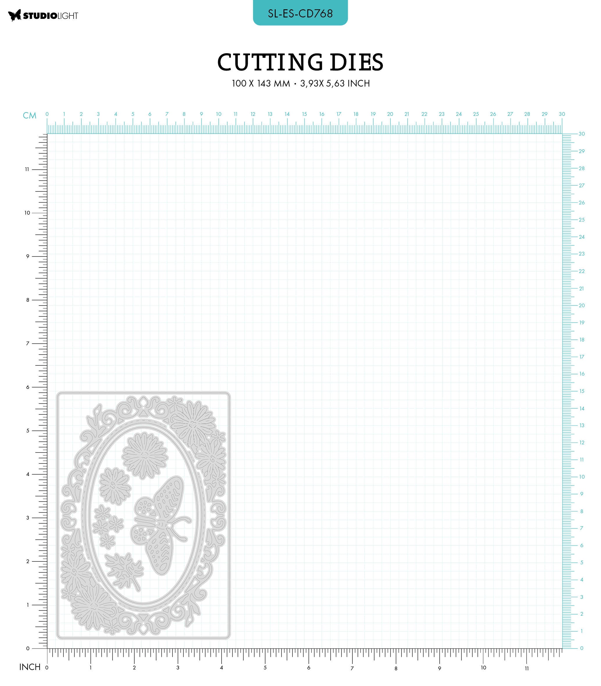 SL Cutting Die Daisy Frame Shape Essentials 100x143x1mm 9 PC nr.768