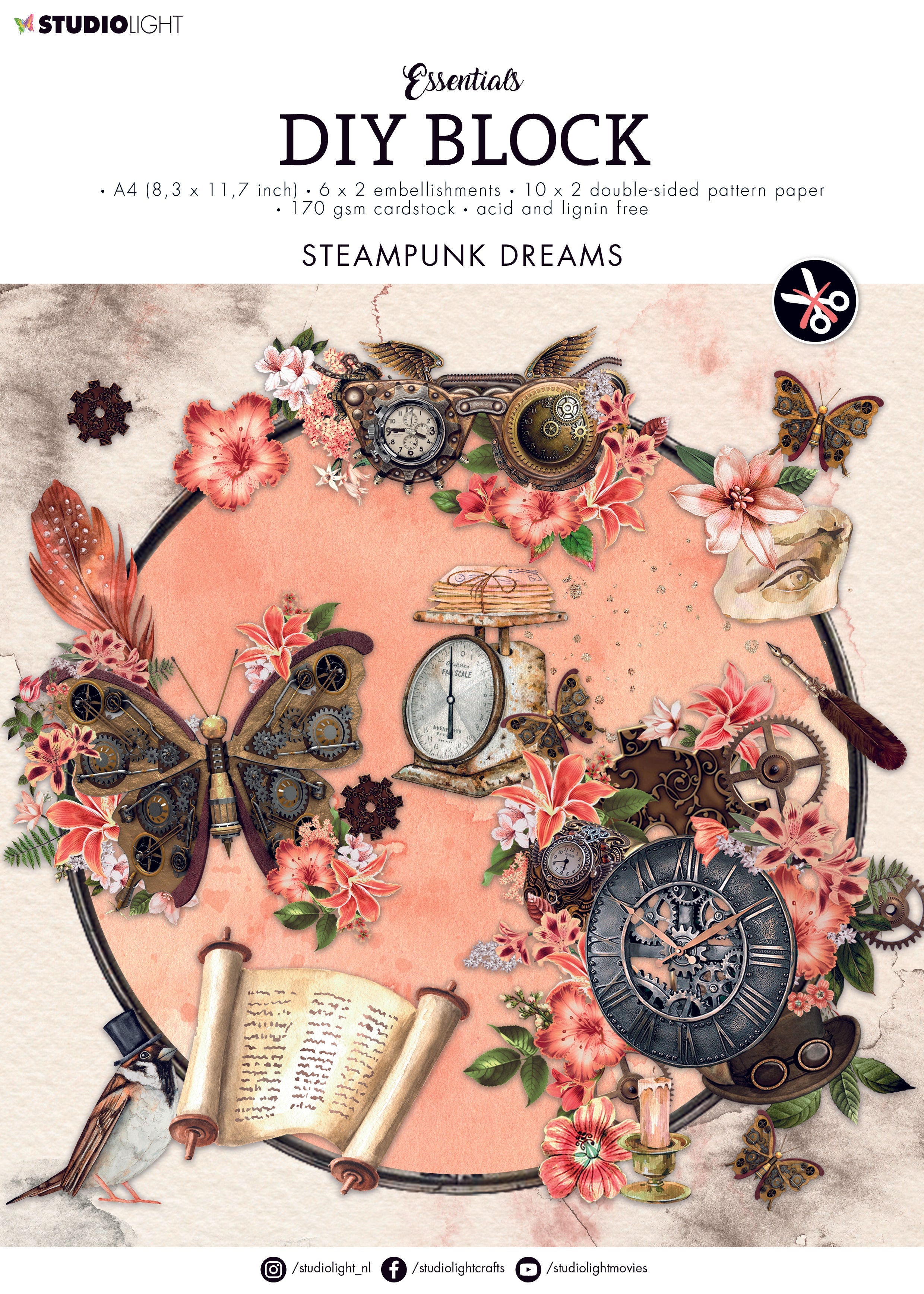 SL DIY Block Steampunk Dreams Essentials 297x210x8mm 32 SH nr.37