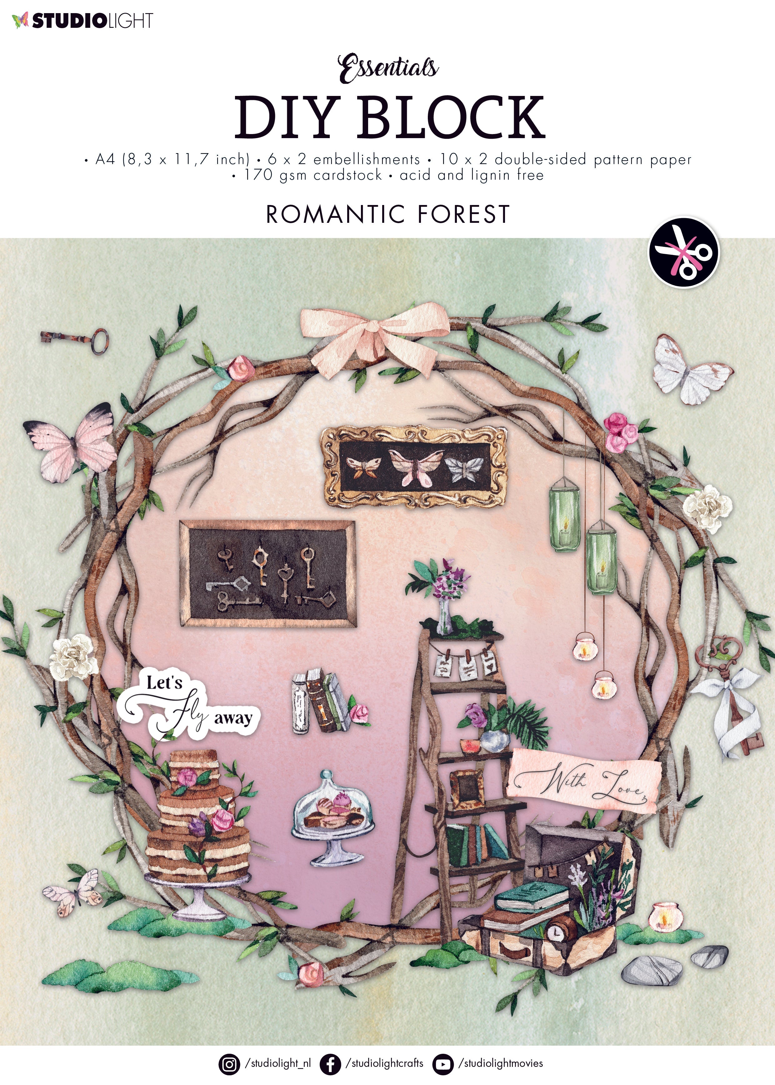 SL DIY Block Romantic Forest Essentials 297x210x8mm 32 SH nr.38