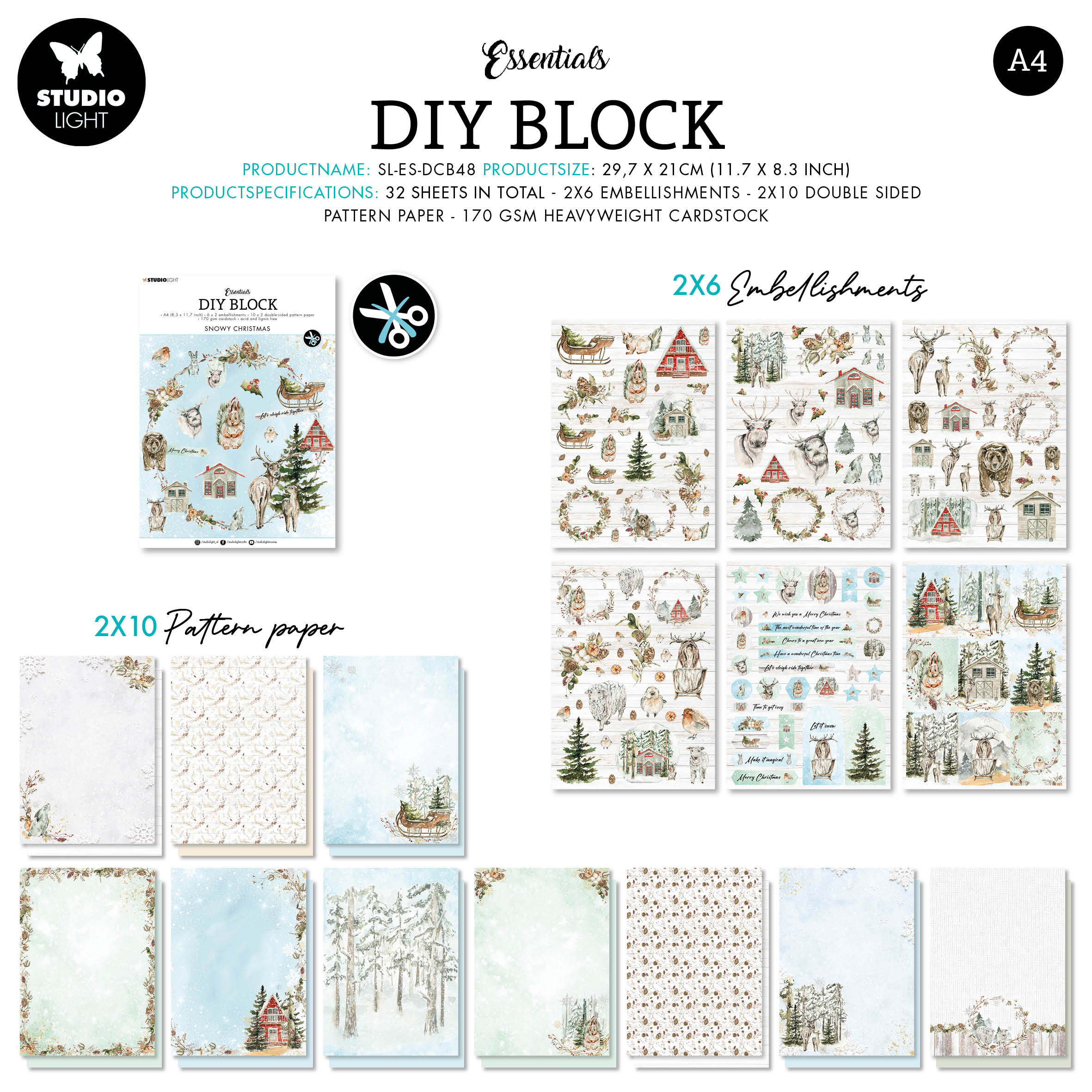 SL DIY Block Christmas Essentials 294x210x9mm 32 SH nr.48