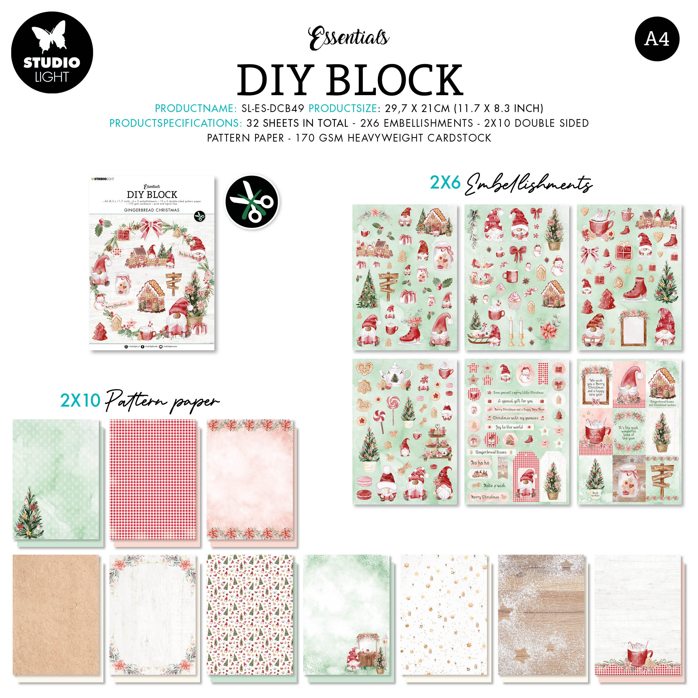 SL DIY Block Christmas Essentials 294x210x9mm 32 SH nr.49