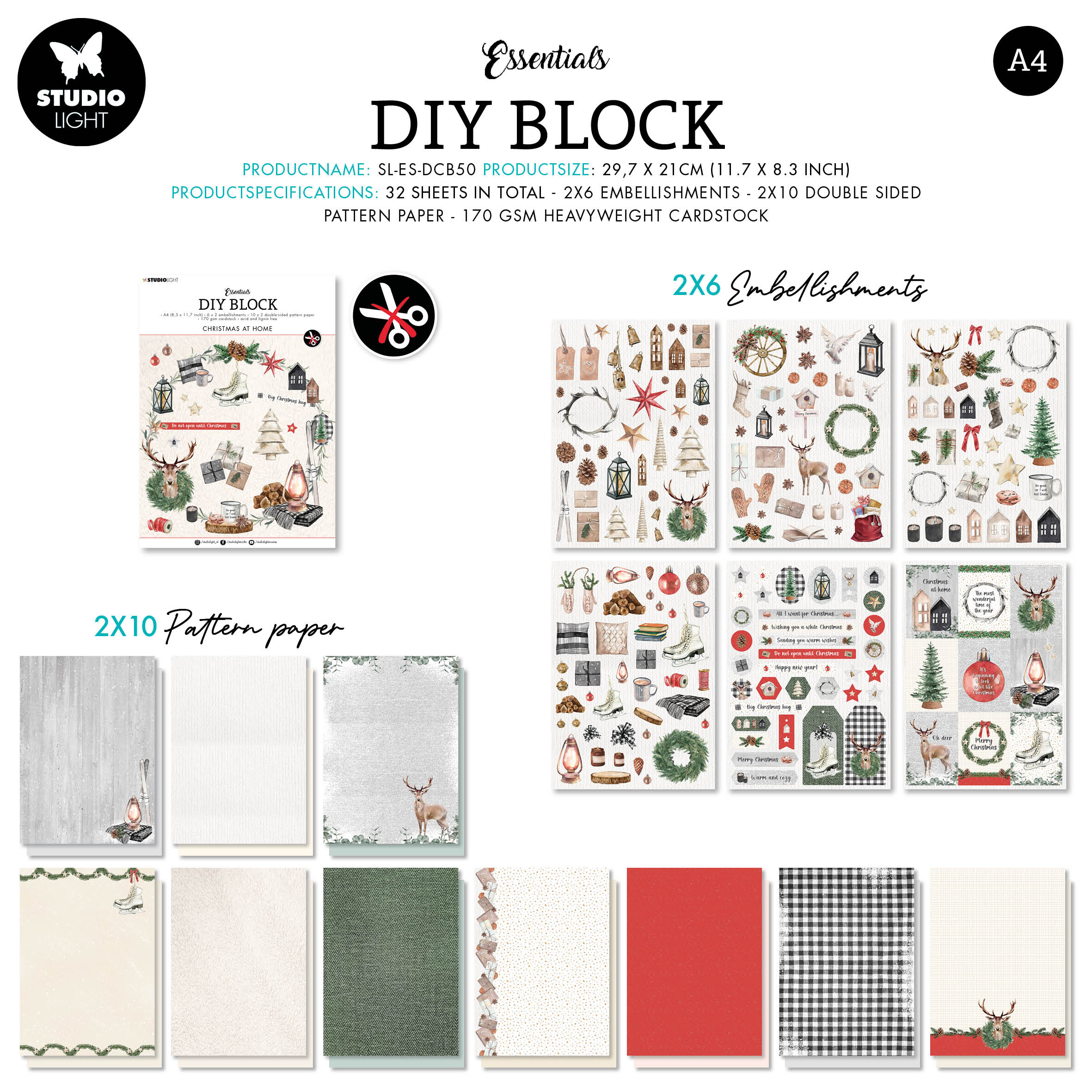 SL DIY Block Christmas Essentials 294x210x9mm 32 SH nr.50