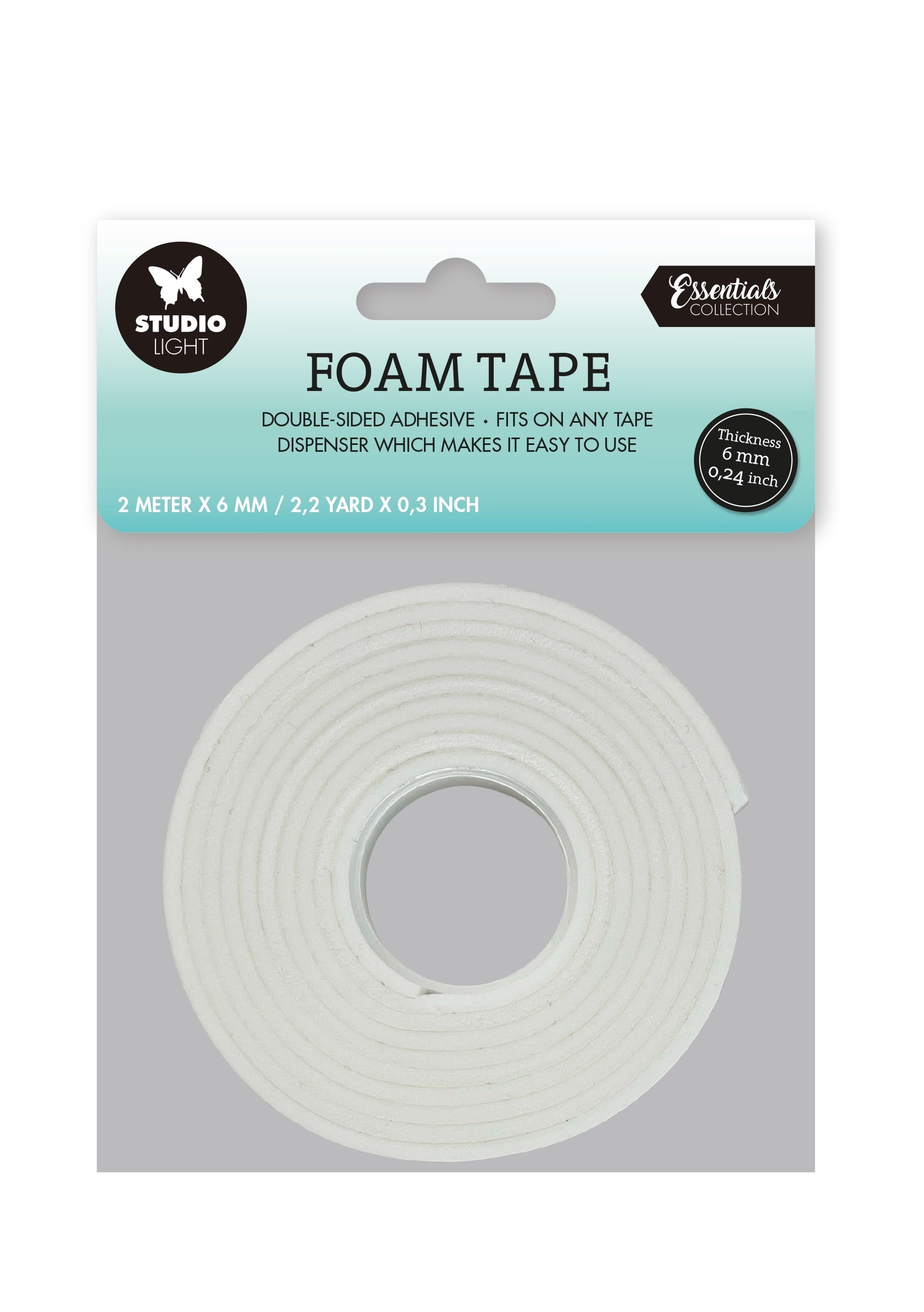 SL Doublesided Foam Tape 6mm Thick - 0.6mm Wide Essential Tools 80x80x0.6mm 2 MT nr.05