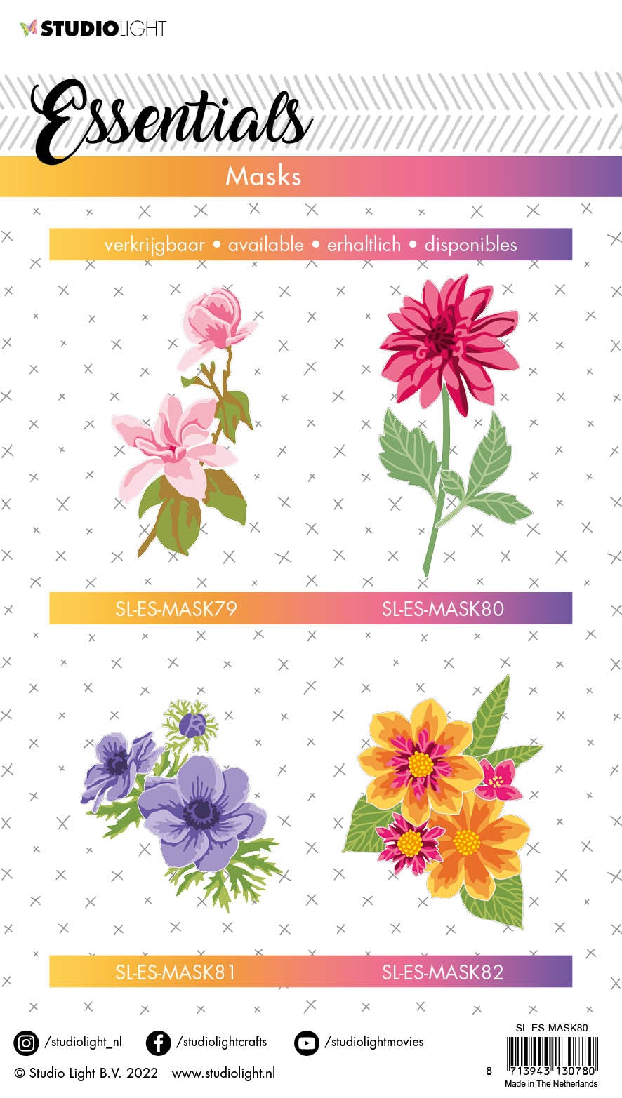 SL Mask Dahlia Essentials 150x210x1mm 1 PC nr.80