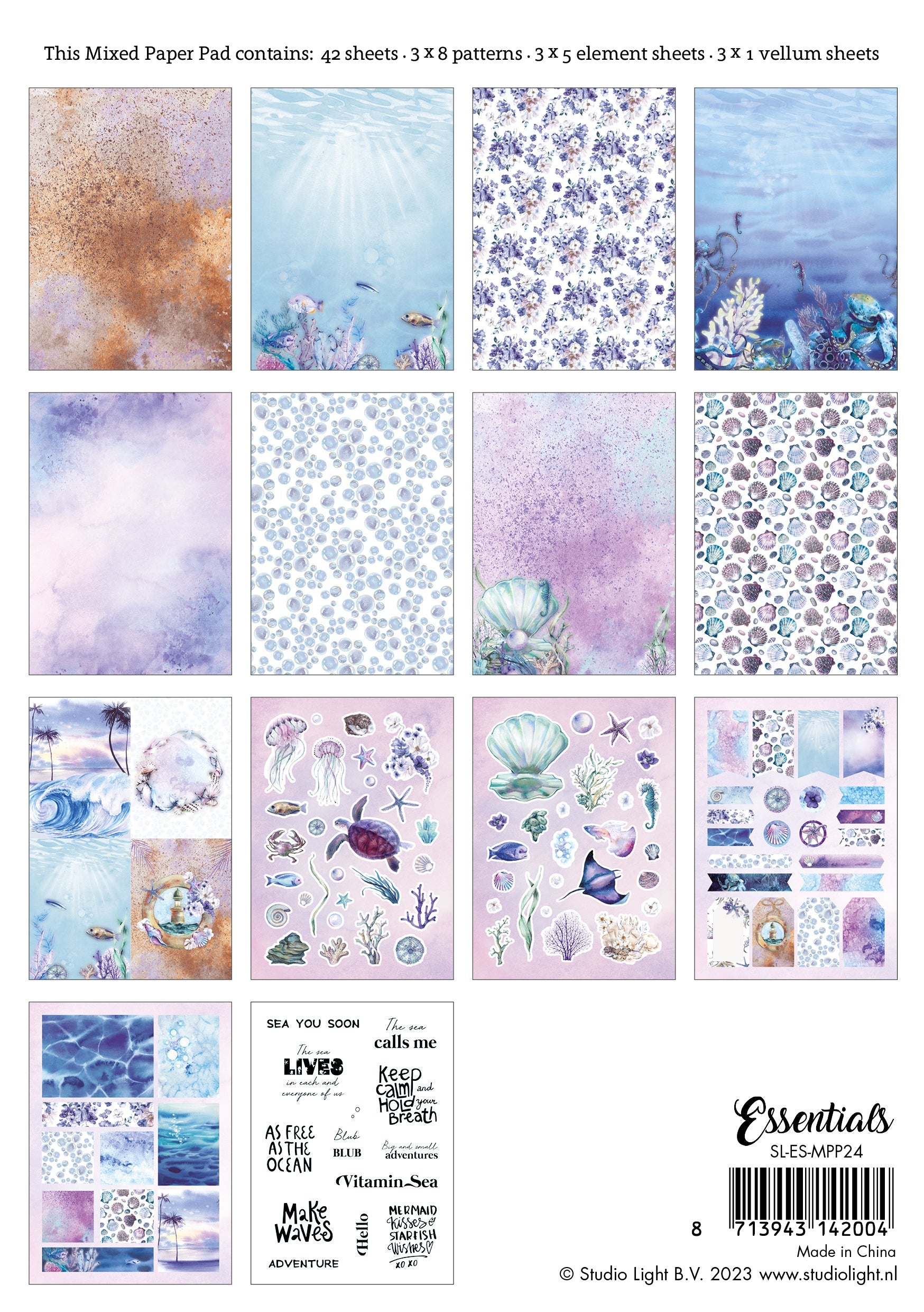 SL Mixed Paper Pad Underwater World Essentials 148x210x9mm 42 SH nr.24