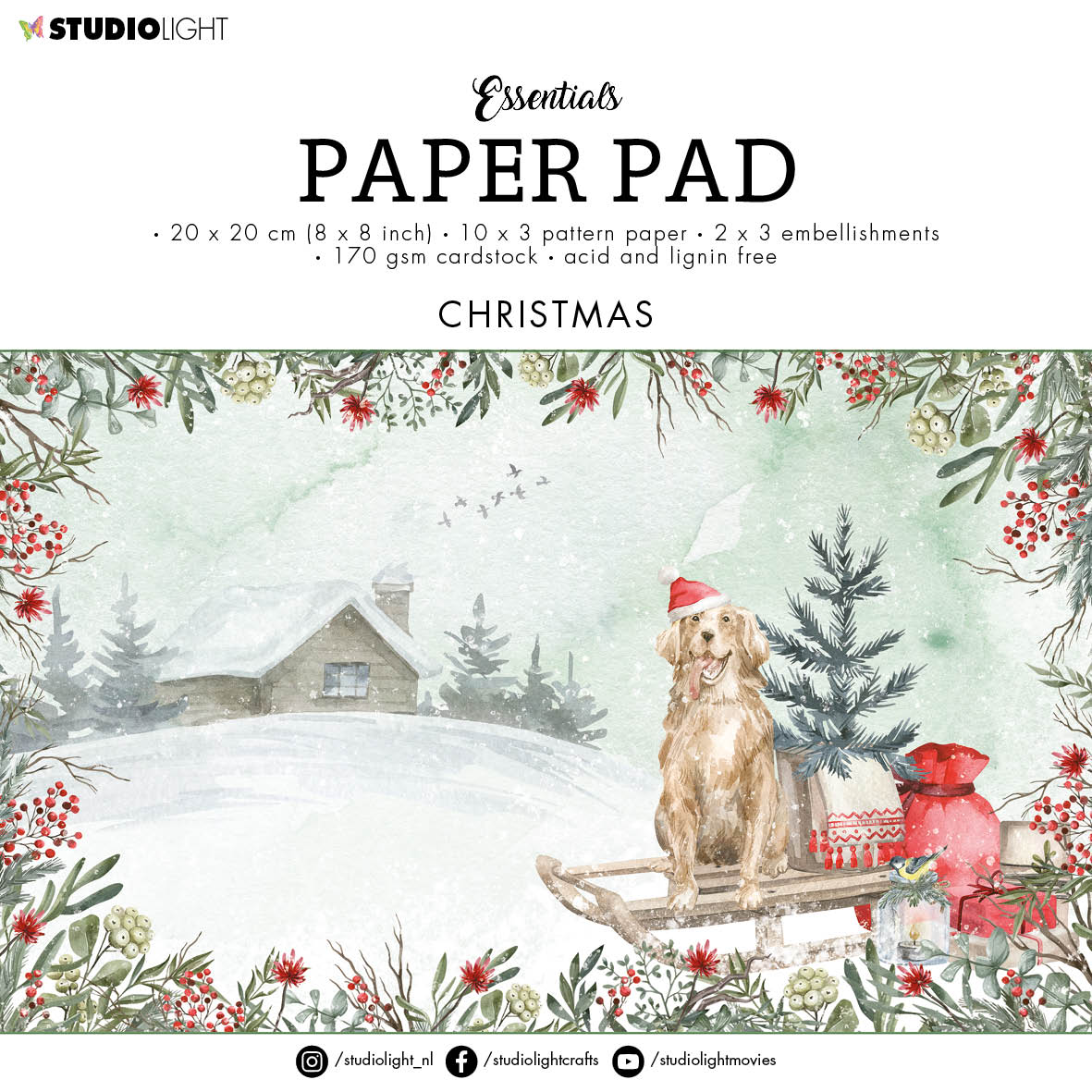 SL Paper Pad Christmas Essentials 200x200x9mm 36 SH nr.76