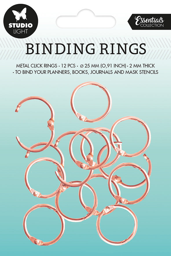 SL Binding Click Rings Rose Essentials 23x23x3mm 12 PC nr.04