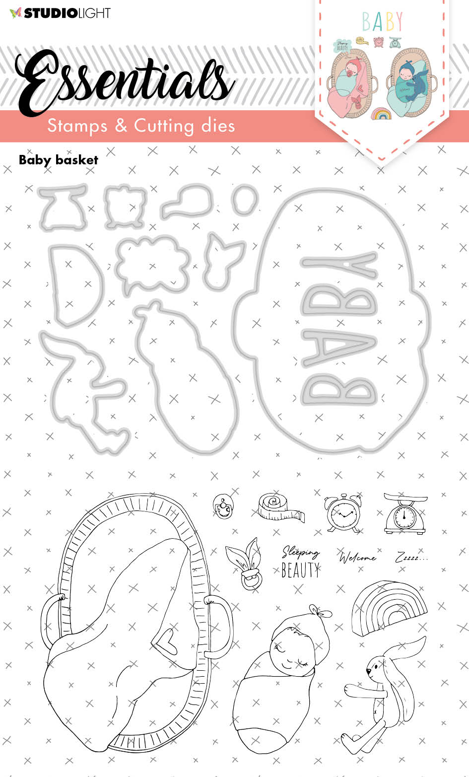 SL Stamp & Cutting Die Baby Basket Essentials 148x210x3mm 1 PC nr.20