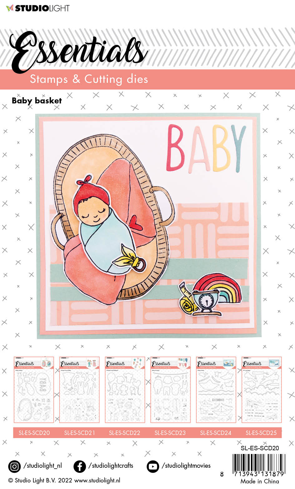 SL Stamp & Cutting Die Baby Basket Essentials 148x210x3mm 1 PC nr.20