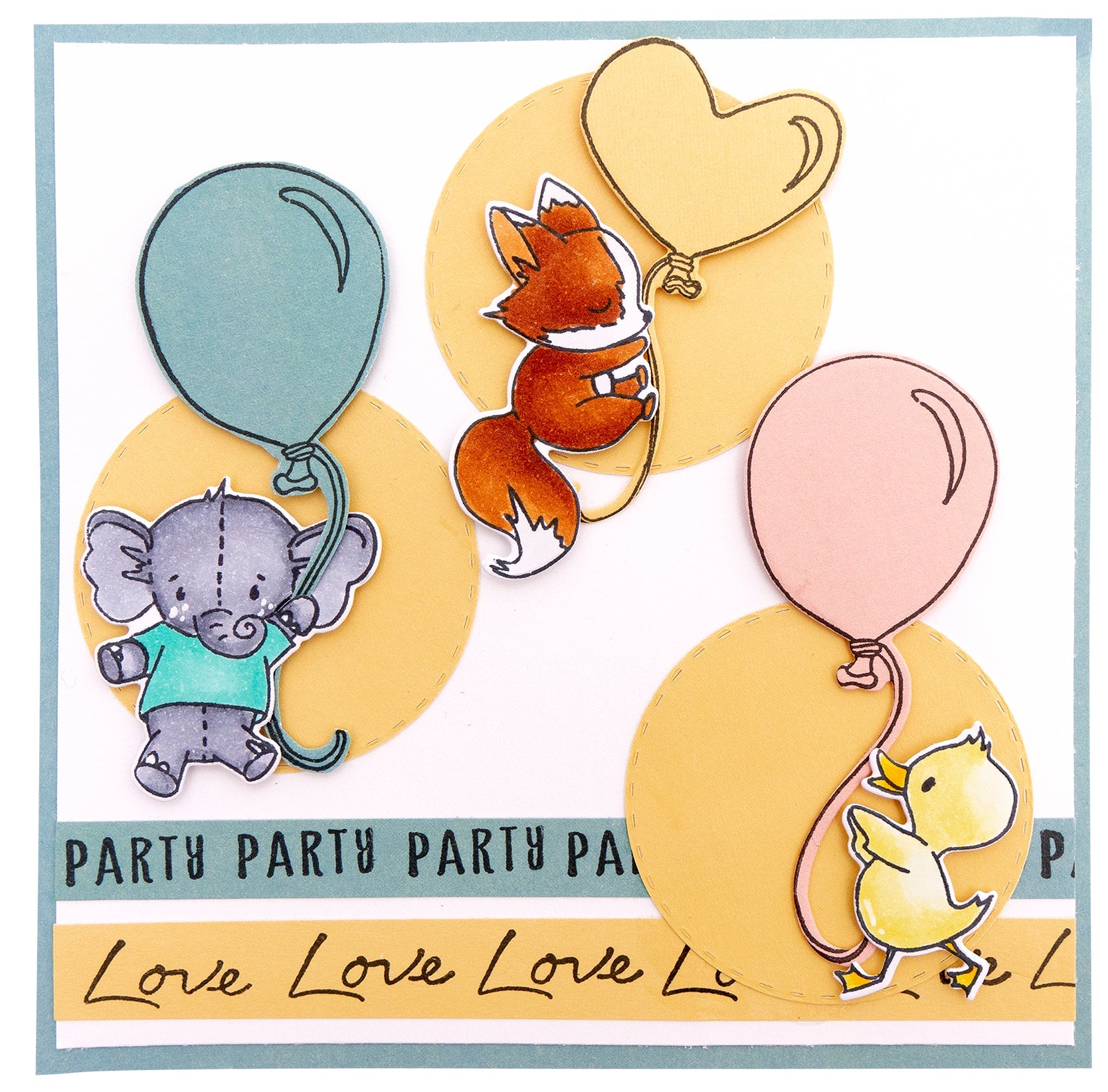 SL Stamp & Cutting Die Animals And Balloons Essentials 148x210x3mm 1 PC nr.22