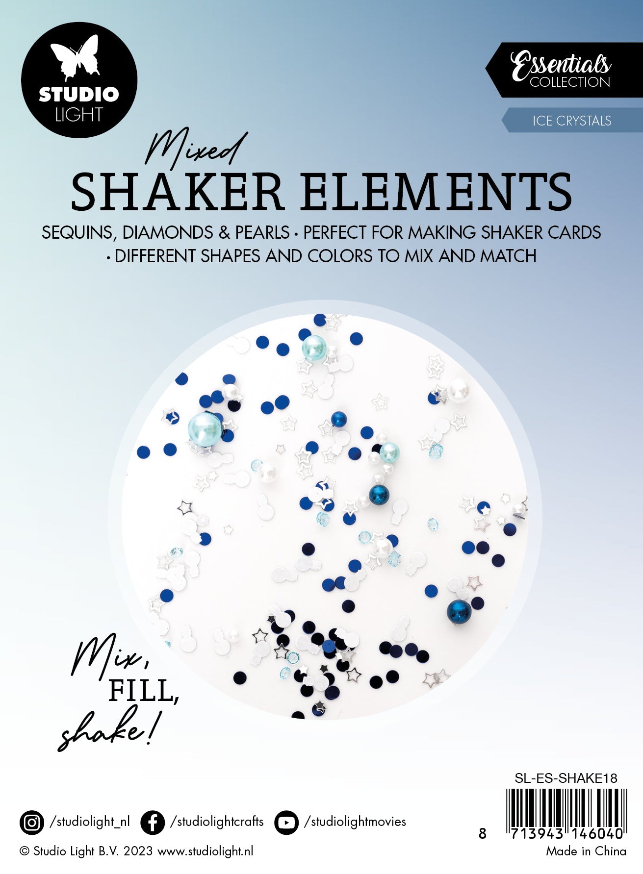 SL Shaker Elements Ice Crystals Essentials 151x111x12mm 6 PC nr.18