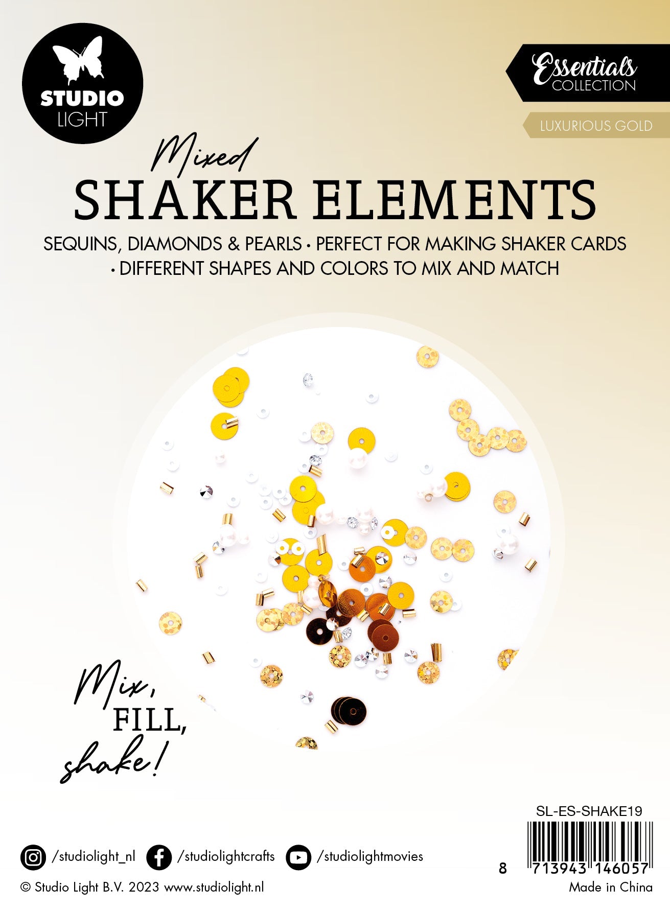 SL Shaker Elements Luxurious Gold Essentials 151x111x12mm 6 PC nr.19