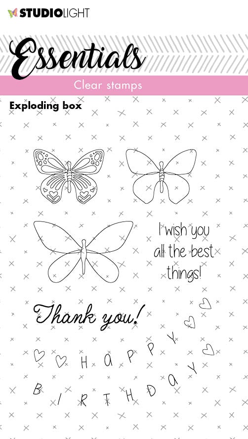 SL Clear Stamp Exploding Box Essentials 74x100x4mm 1 PC nr.145