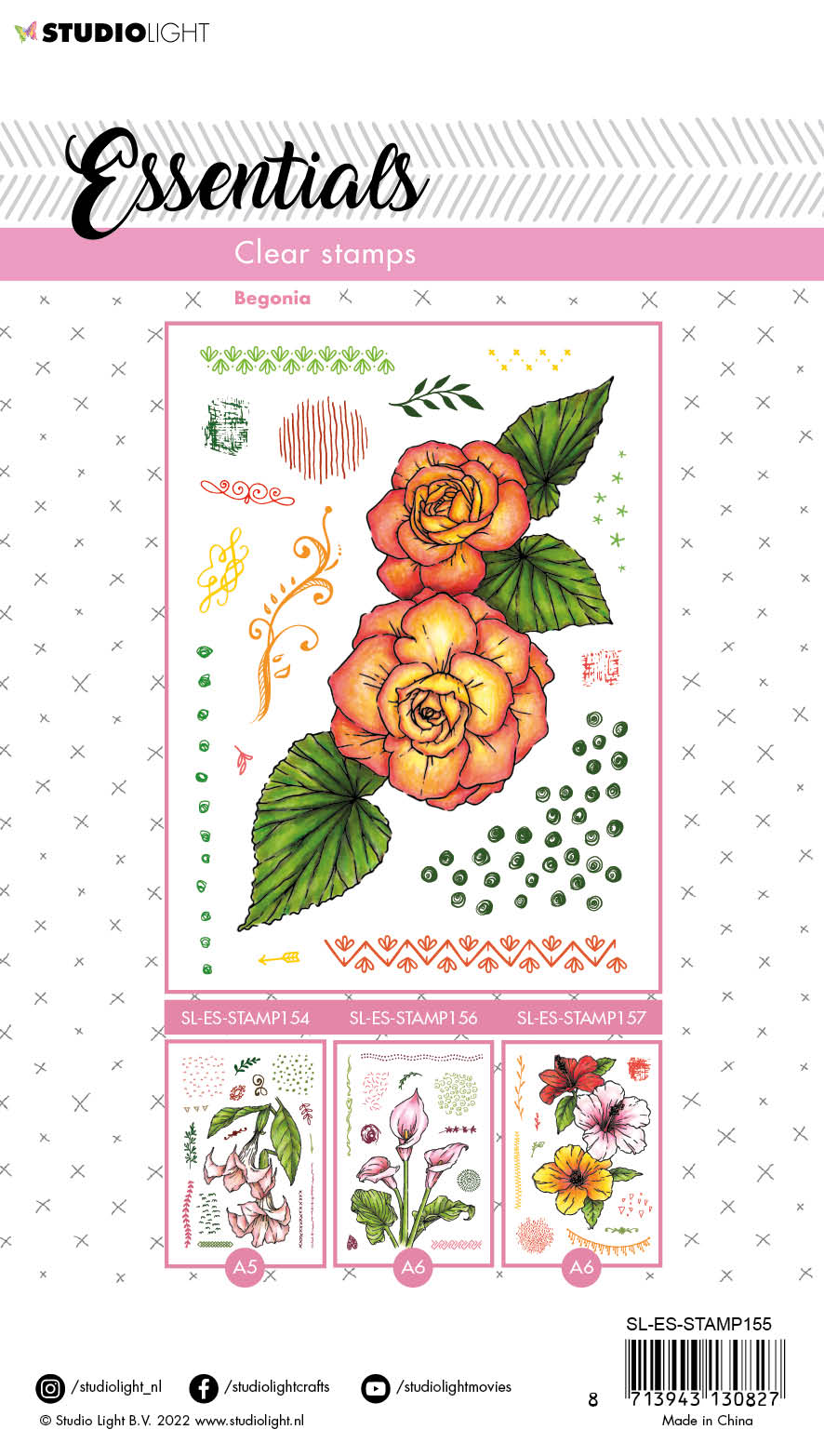 SL Clear Stamp Begonia Essentials 148x210x3mm 16 PC nr.155