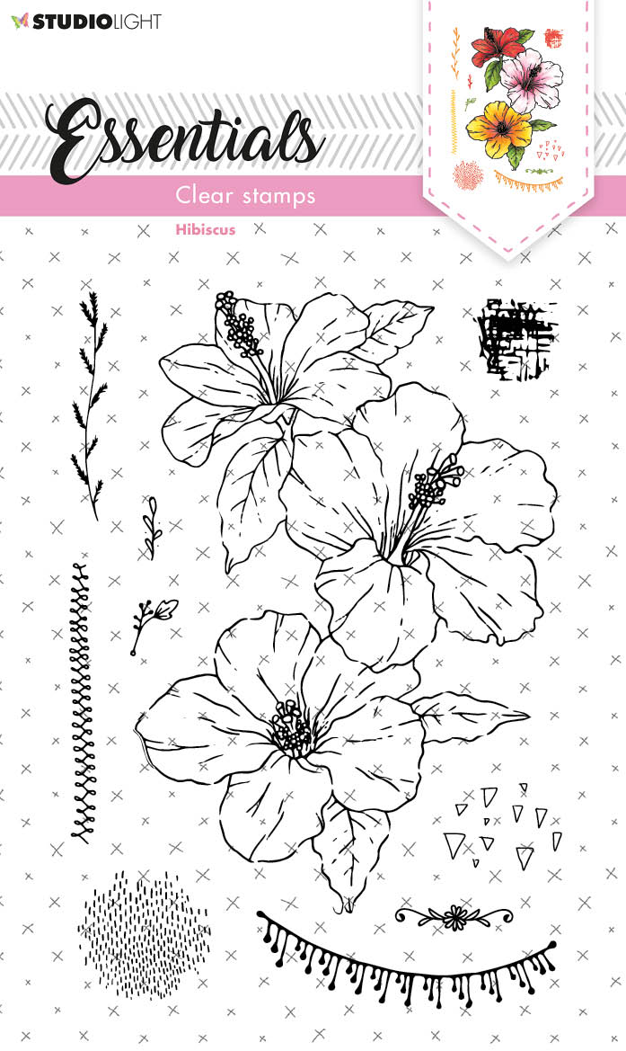 SL Clear Stamp Hibiscus Essentials 105x148x3mm 9 PC nr.157