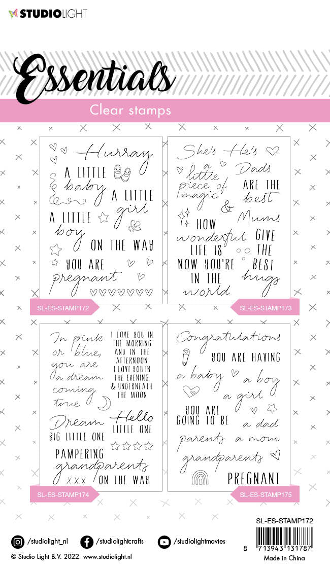 SL Clear Stamp Hurray Sentiments Essentials 105x148x3mm 1 PC nr.172