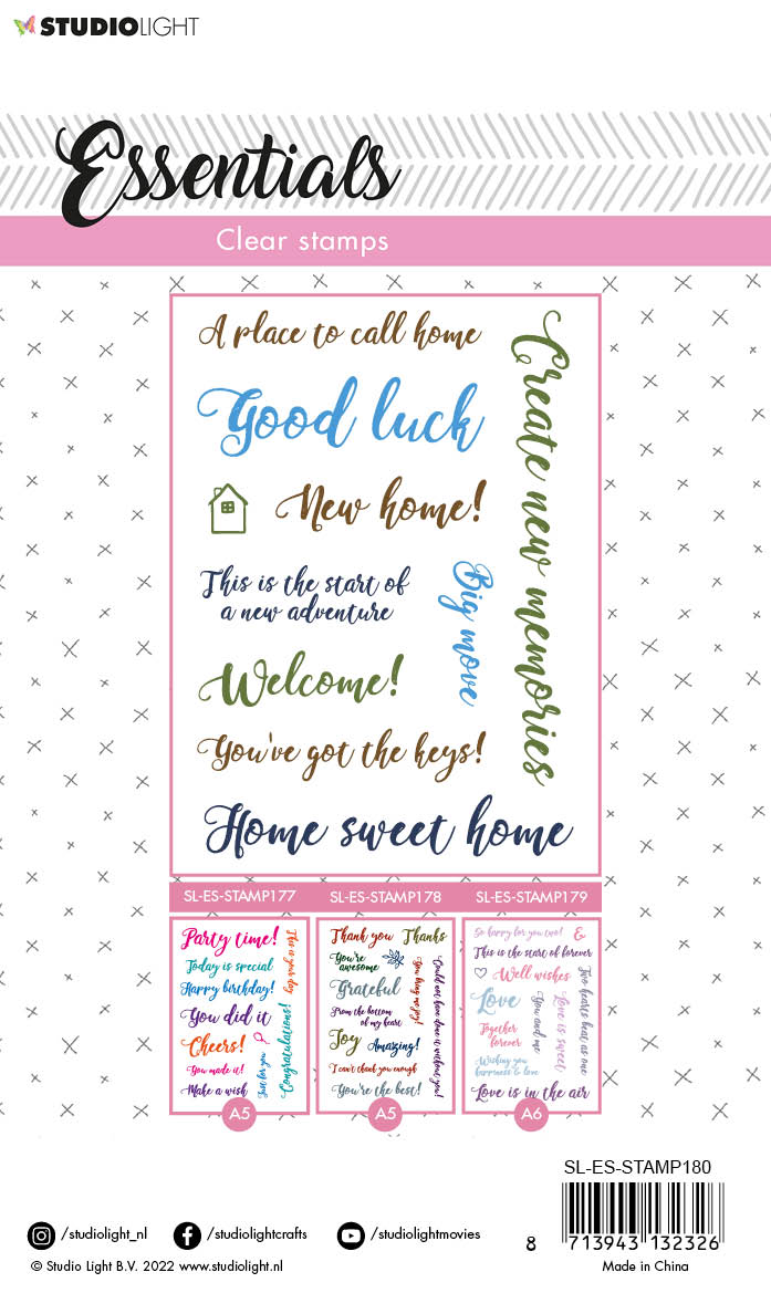 SL Clear Stamp Sentiments/Wishes - Home Essentials 105x148x3mm 1 PC nr.180