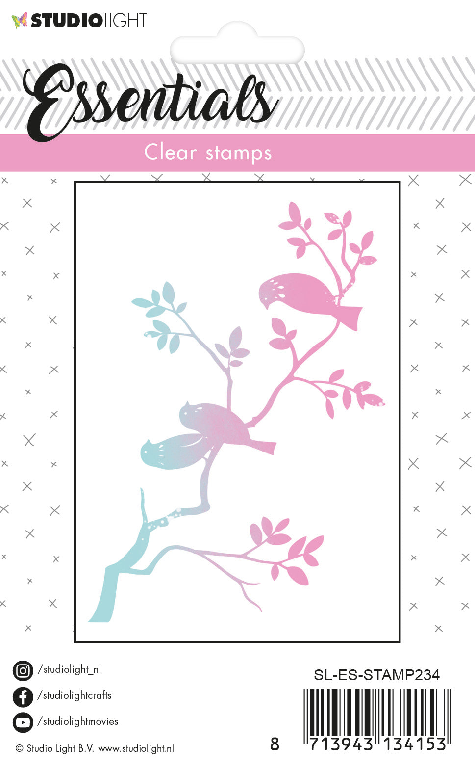 SL Clear Stamp Silhouette Birds Branch Essentials 74x105x3mm 1 PC nr.234