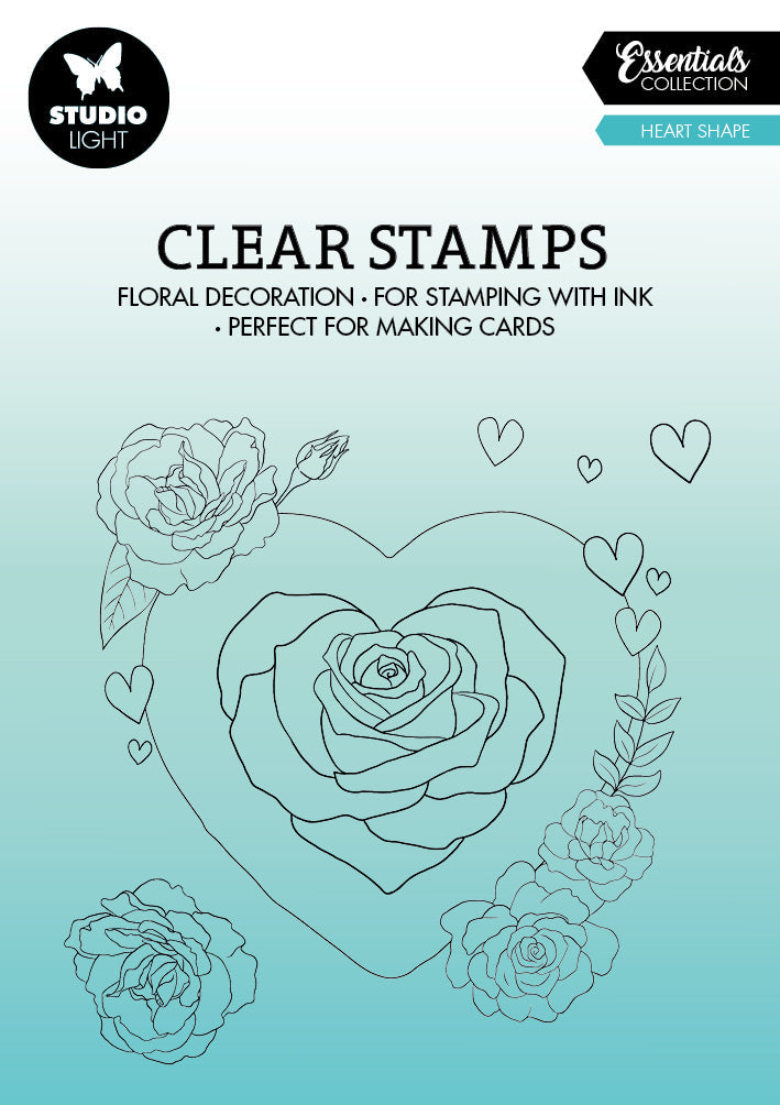 SL Clear Stamp Heart Essentials 100x100x3mm 6 PC nr.365