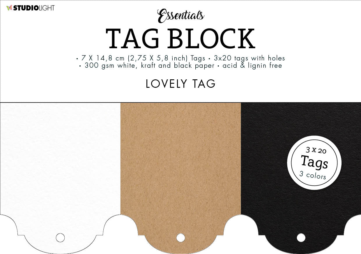 SL Tag Block Lovely Tag Essentials 148x210x8mm 60 Tags nr.05