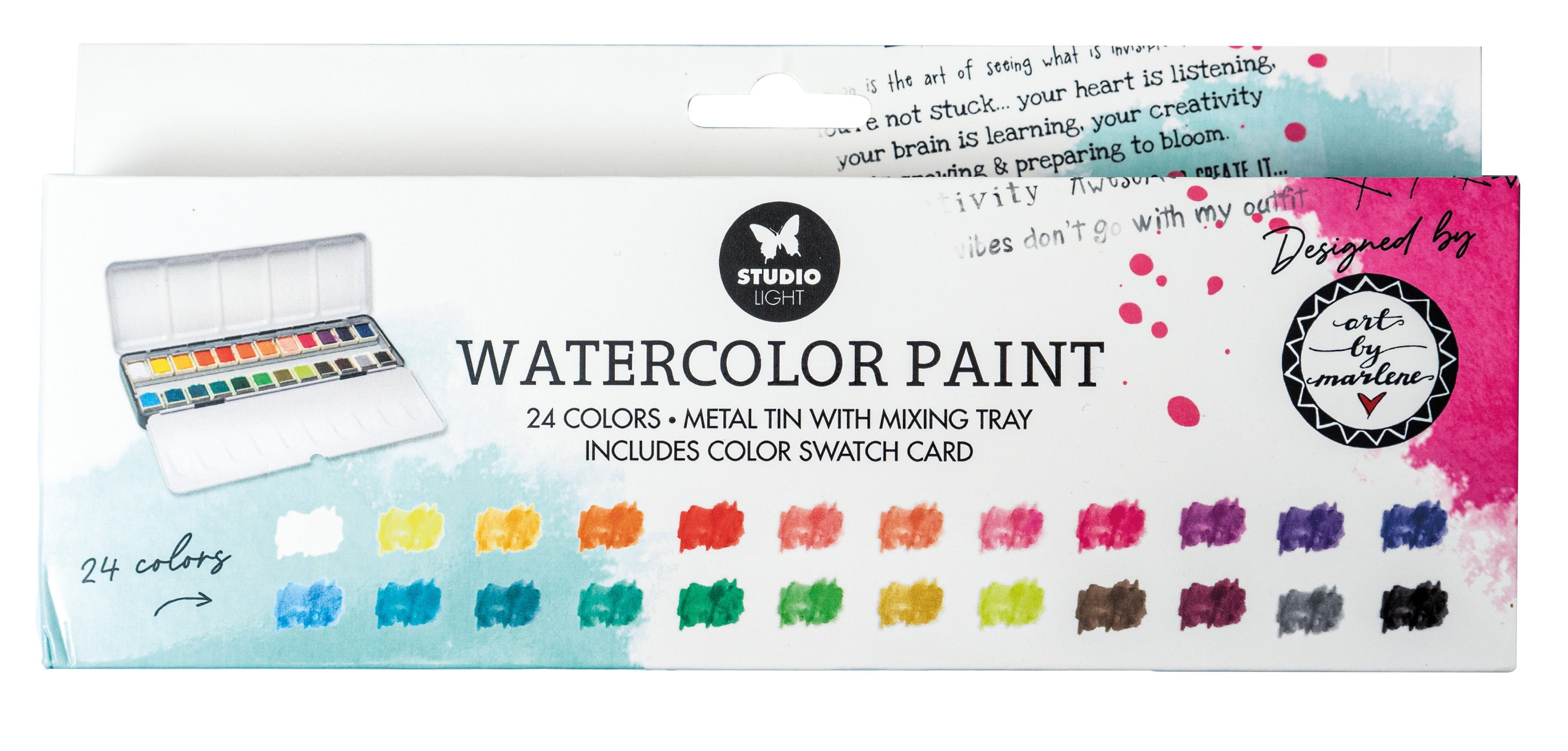 SL Watercolor Paint 24 Colors Essentials +ABM 220x70x20mm 1 PC 02