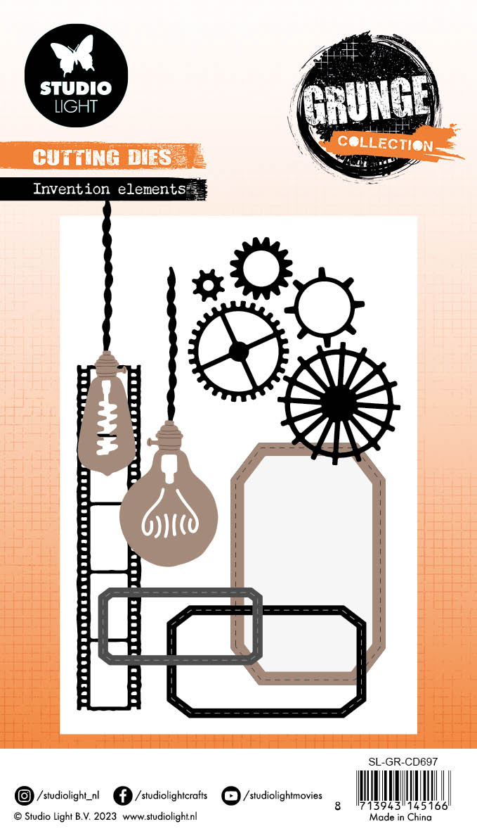 SL Cutting Die Invention Elements Grunge Collection 102x155x1mm 13 PC nr.697