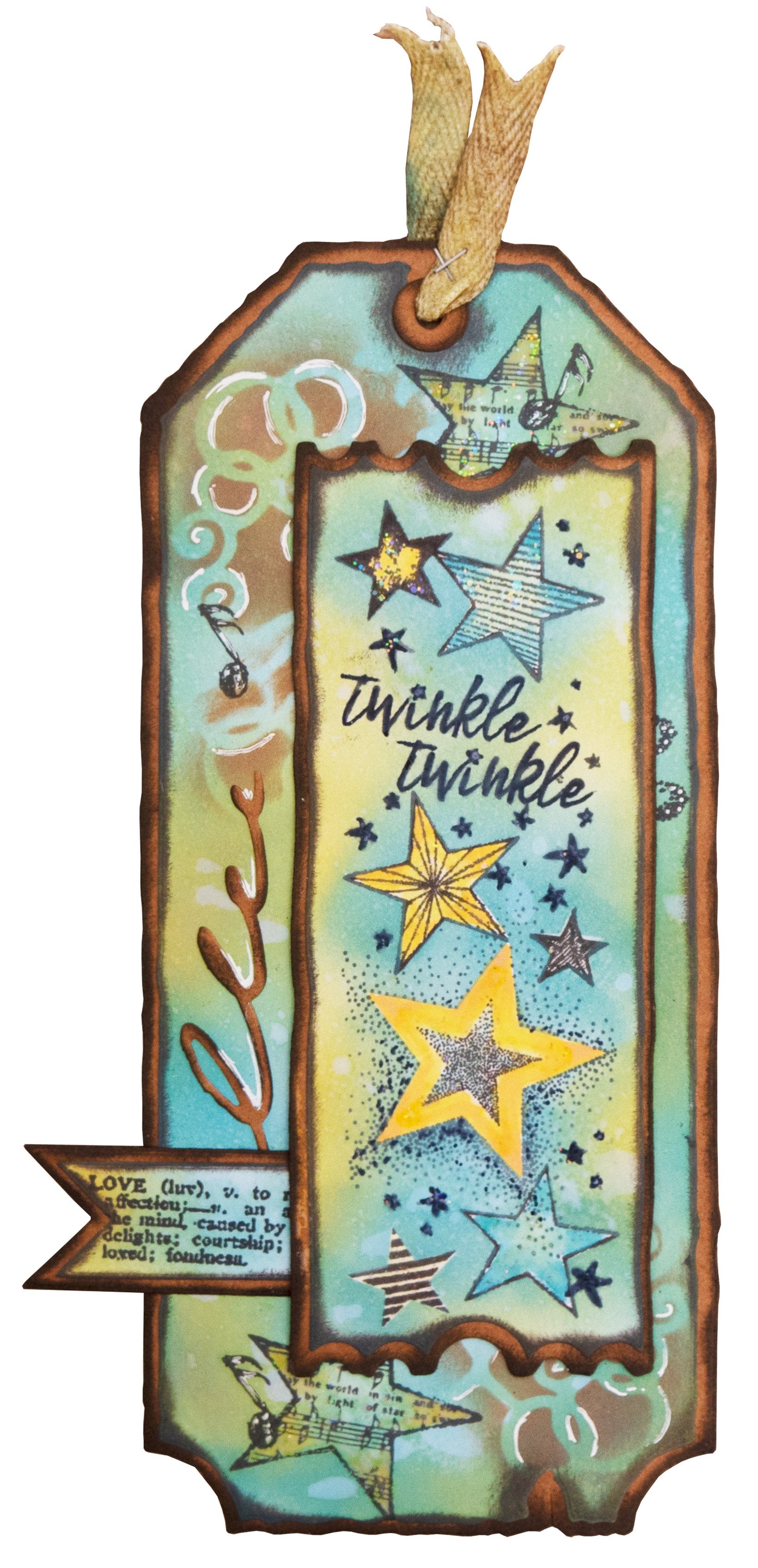 SL Clear Stamp Twinkle Twinkle Stars Grunge 52x148x3mm 1 pc nr.98