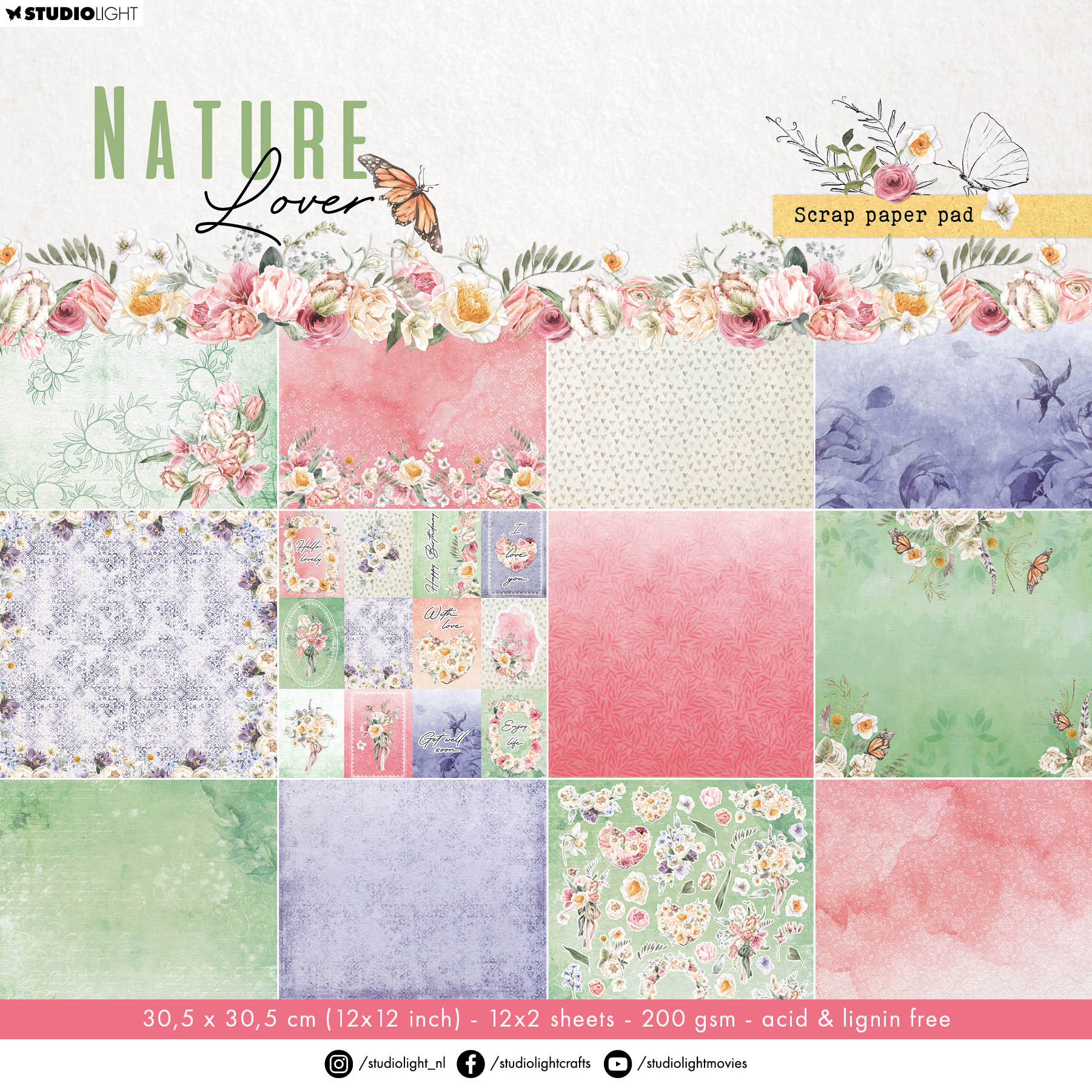 SL Designer Scrap Paper Pad Nature Lover