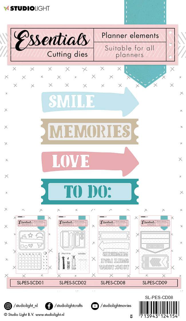 SL Cutting Die Text dies Planner Essentials 109x131mm nr.08