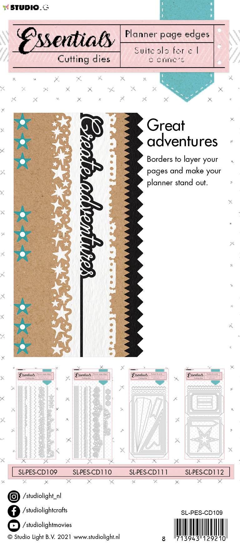 SL Cutting Die Edges Long Stars Planner Essentials 125x235x1mm 1 PC nr.109