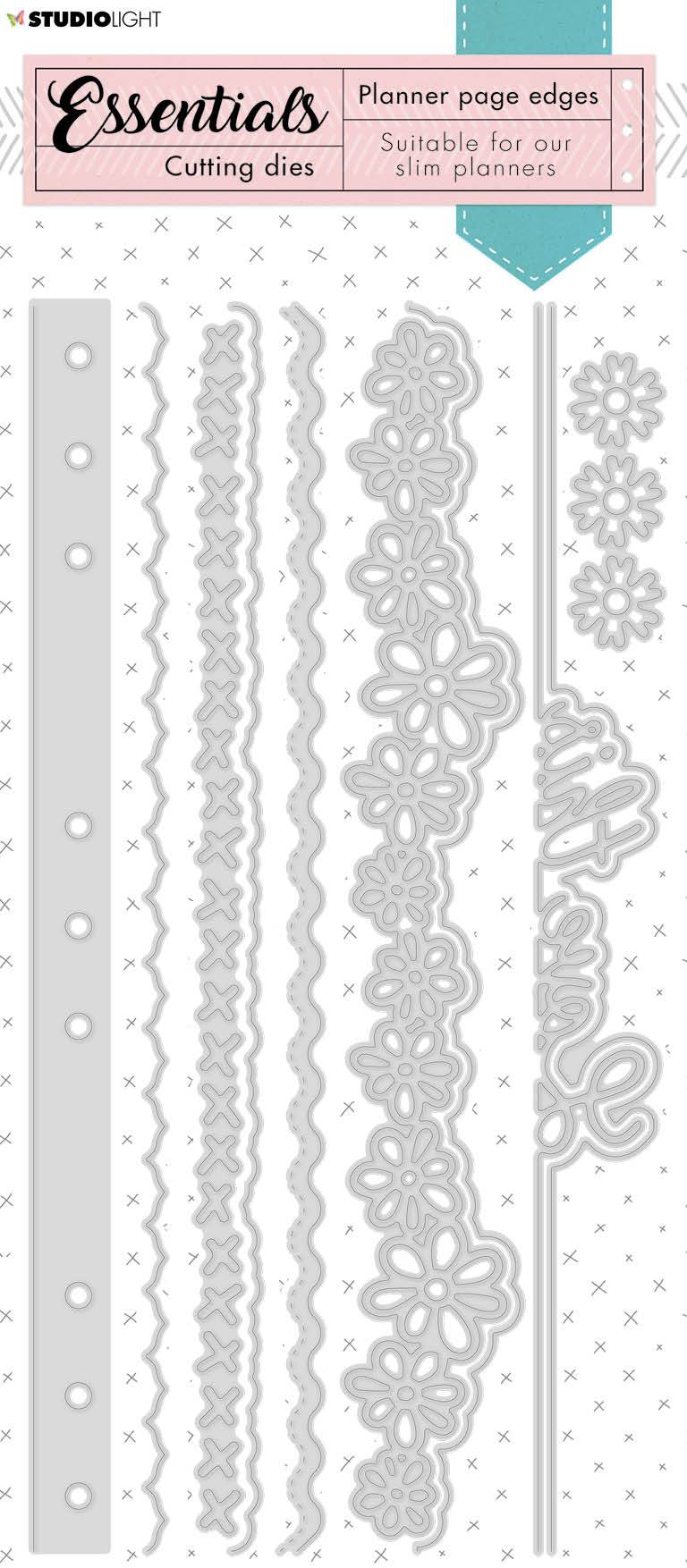 SL Cutting Die Edges Long Flowers Planner Essentials 125x235x1mm 1 PC nr.110