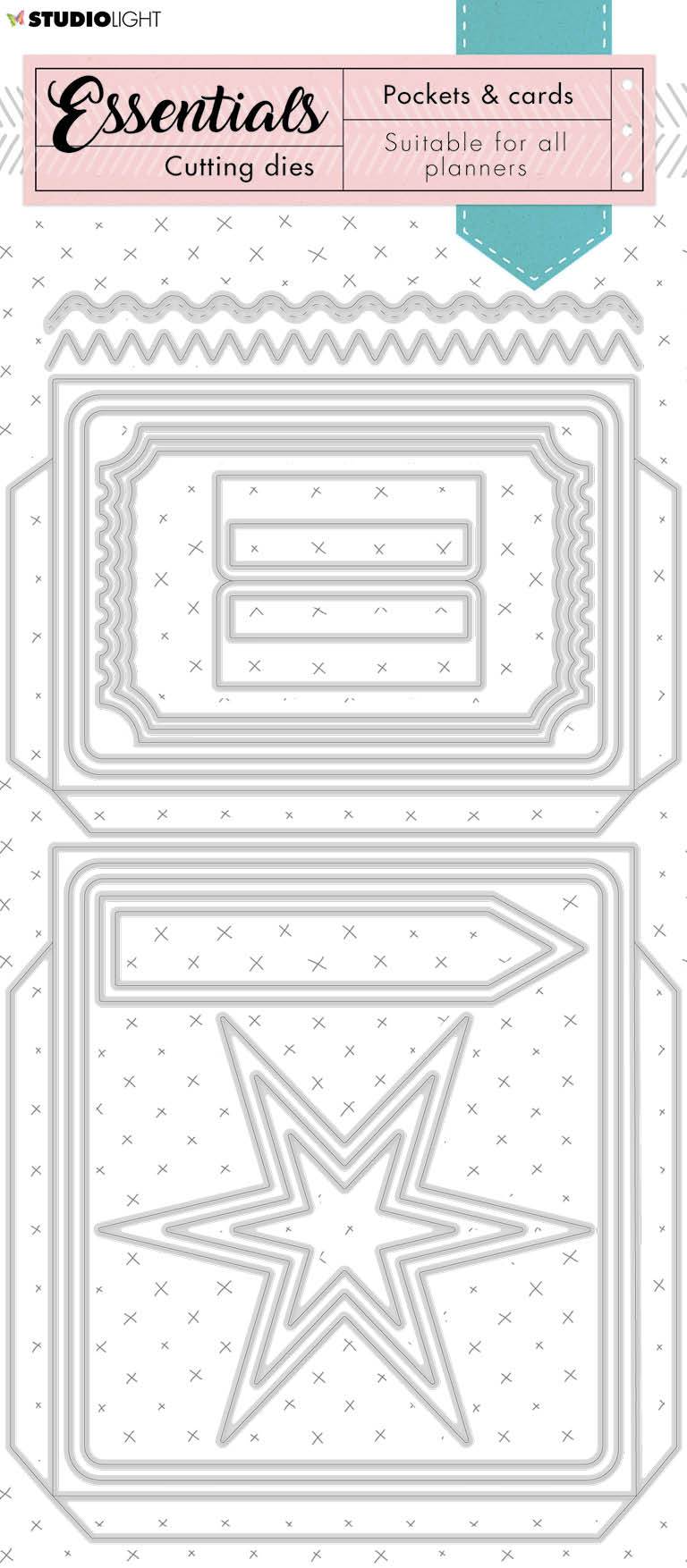 SL Cutting Die Pocket And Label Star Planner Essentials 125x235x1mm 1 PC nr.112