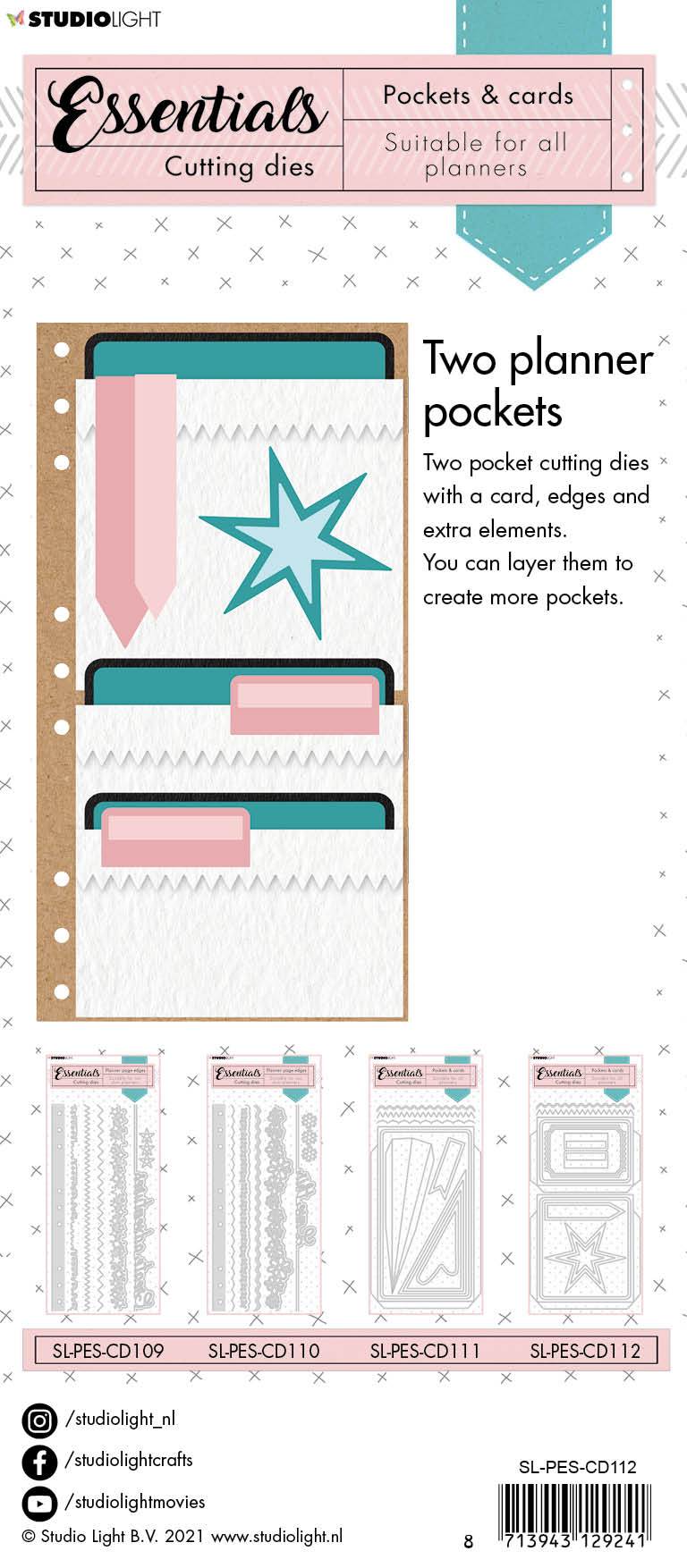 SL Cutting Die Pocket And Label Star Planner Essentials 125x235x1mm 1 PC nr.112