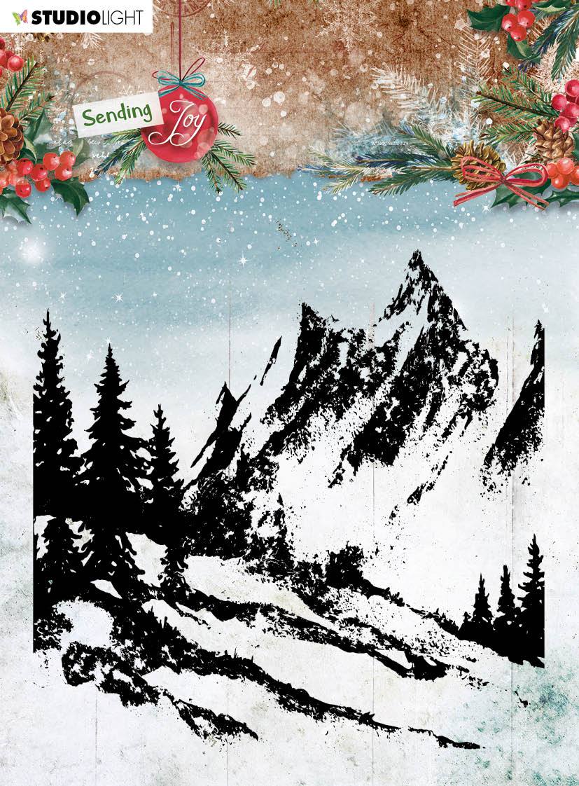 SL Clear Stamp Background Landscape Sending Joy 140x140mm nr.58